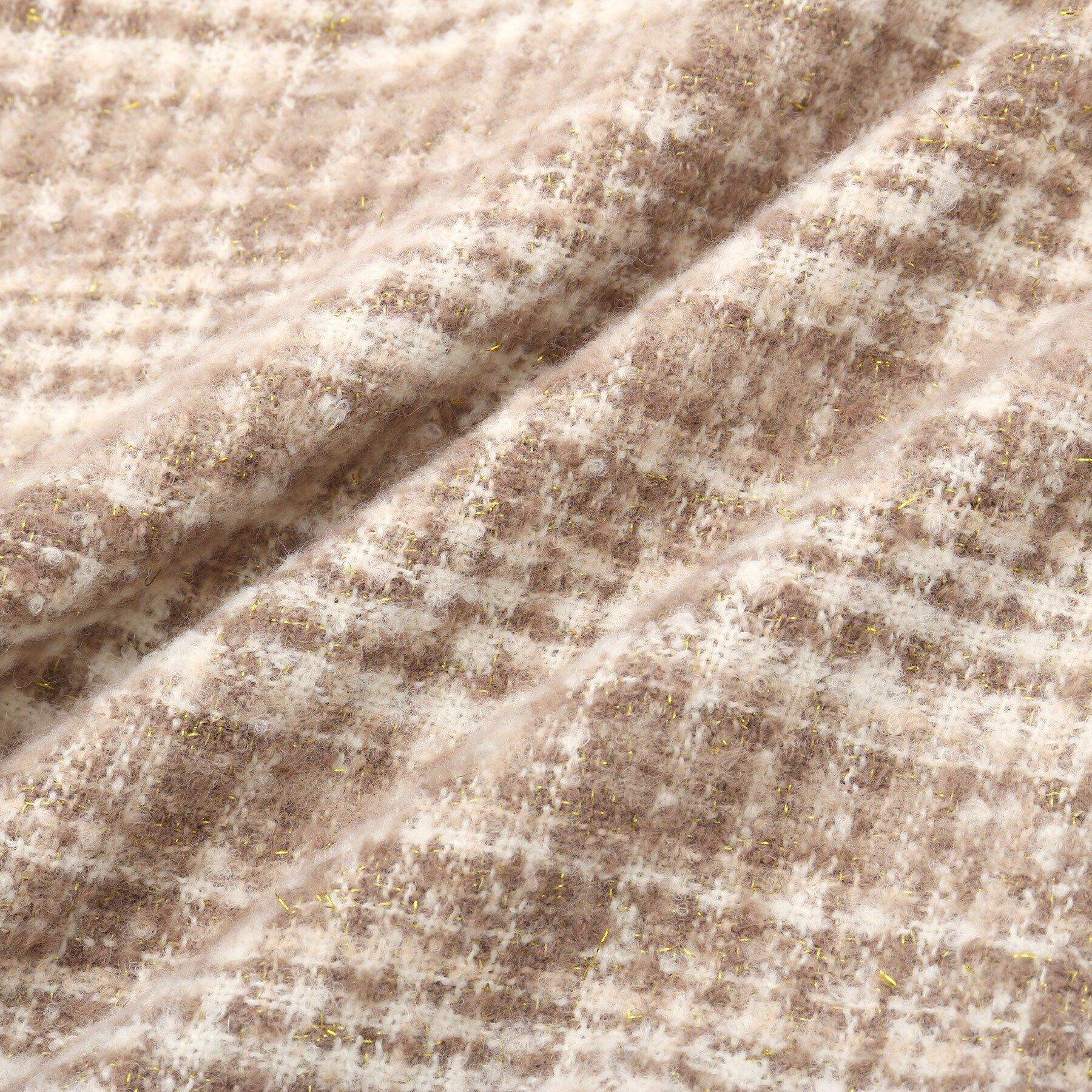 grove「ラメツイードチェックストール」|ストール|