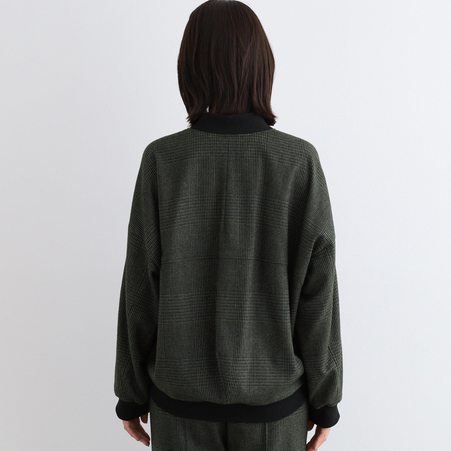 INDIVI「【日本製／SETUP可能】グレンチェックブルゾン」|ブルゾン・スタジャン|