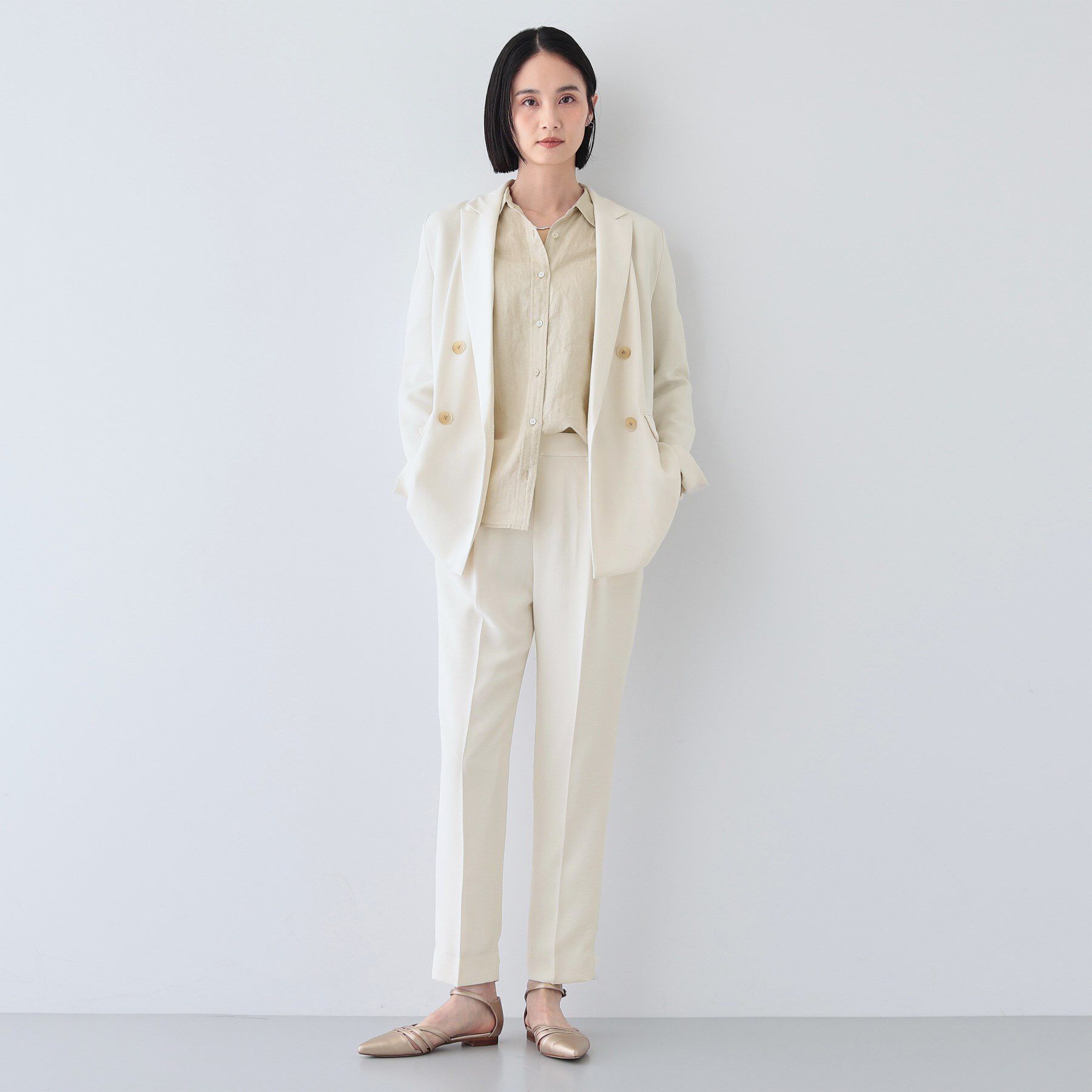 INDIVI「【着る日傘/遮熱/UVケア】ダブルジャケット」|スーツ|