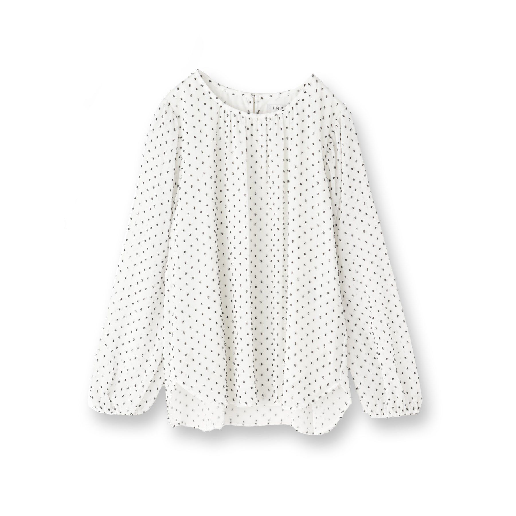 INDIVI「【袖コンシャス】シアードットブラウス」|シャツ・ブラウス|