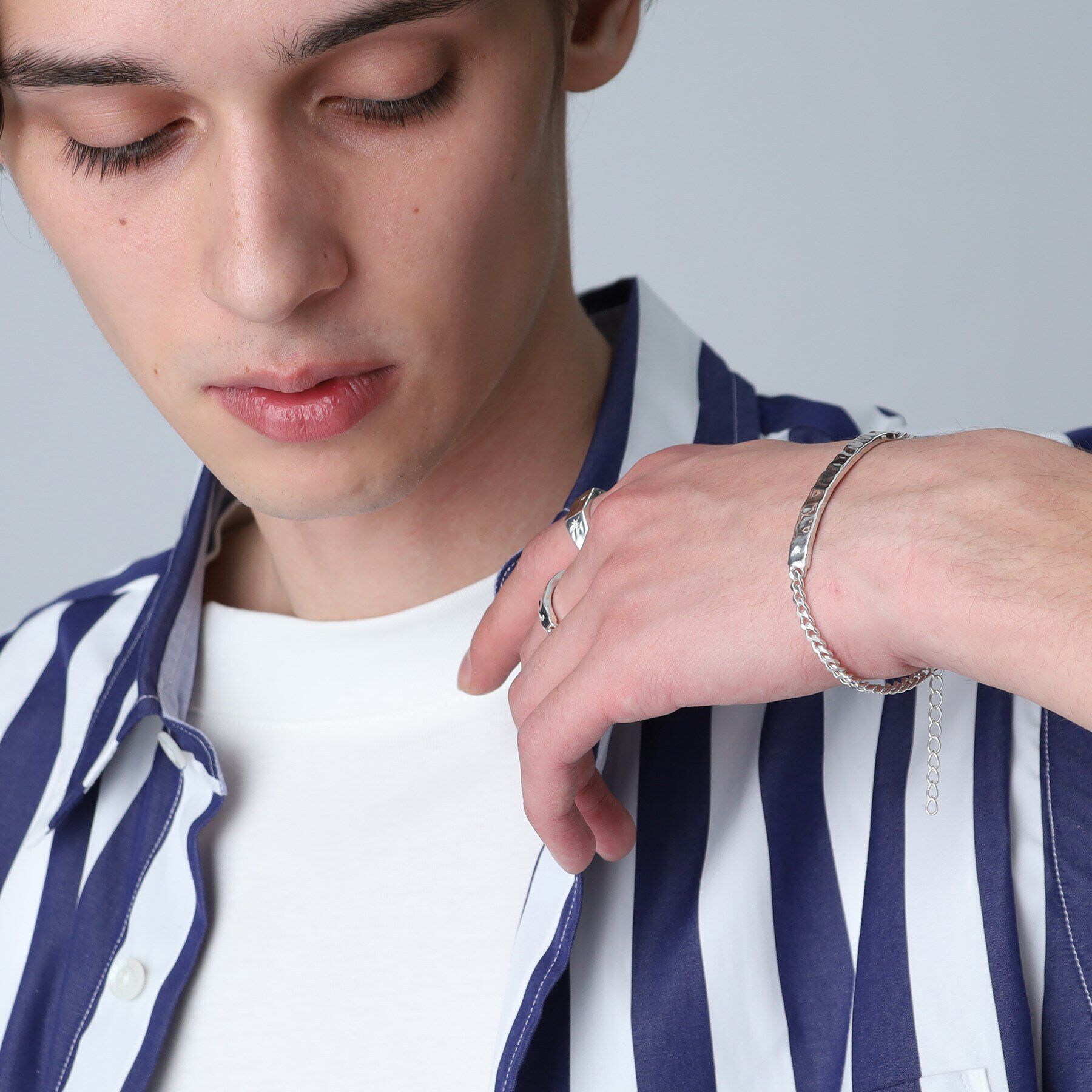 TAKEO KIKUCHI「【MADE IN JAPAN】シルバーチェーンブレスレット」|ブレスレット・バングル|