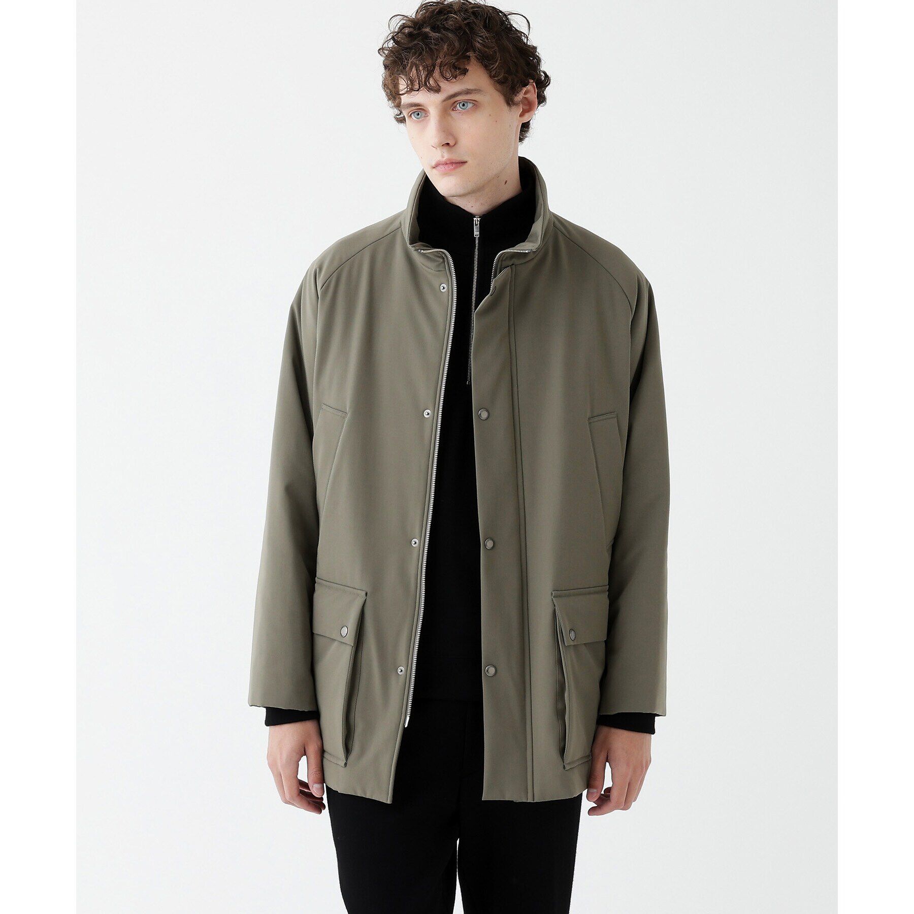 TAKEO KIKUCHI「【THE FLAGSHIP】ウール ダンボール ハーフジップ プルオーバー」|Tシャツ・カットソー|