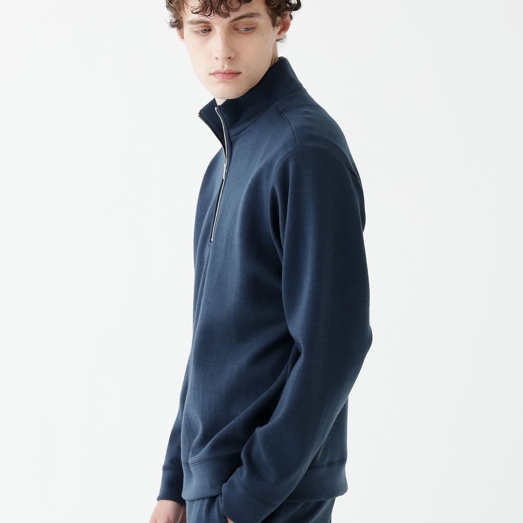 TAKEO KIKUCHI「【THE FLAGSHIP】ウール ダンボール ハーフジップ プルオーバー」|Tシャツ・カットソー|