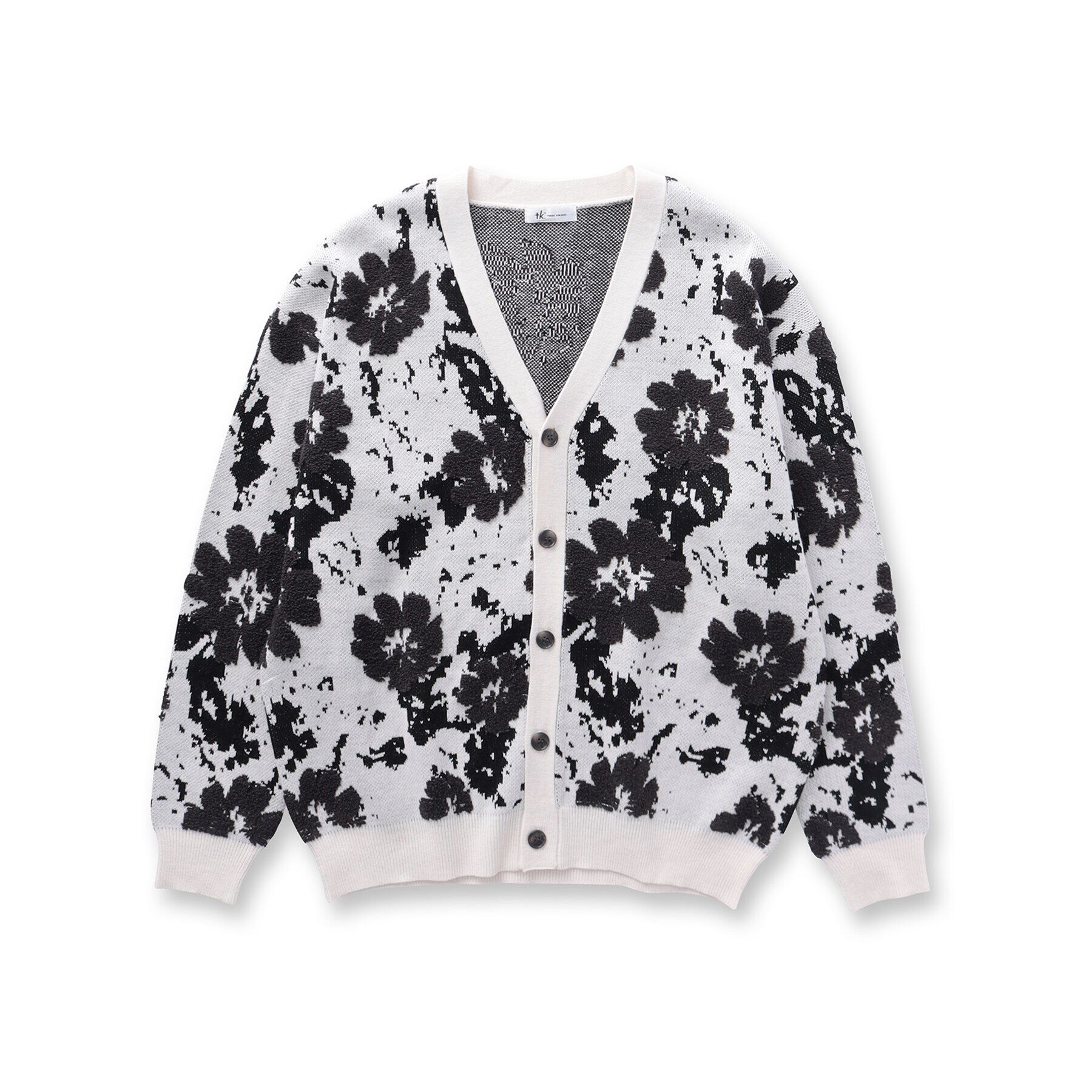 tk.TAKEO KIKUCHI「フラワージャカードカーディガン」|カーディガン|