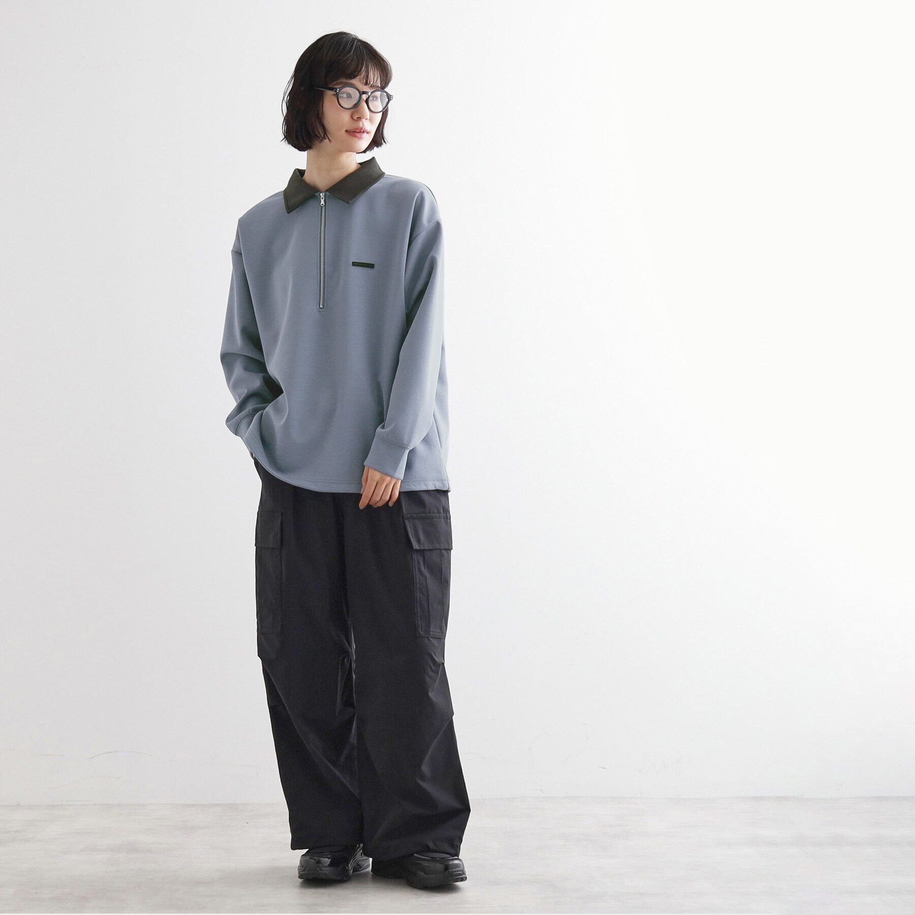 tk.TAKEO KIKUCHI「ハーフジップポロカットソー」|Tシャツ・カットソー|