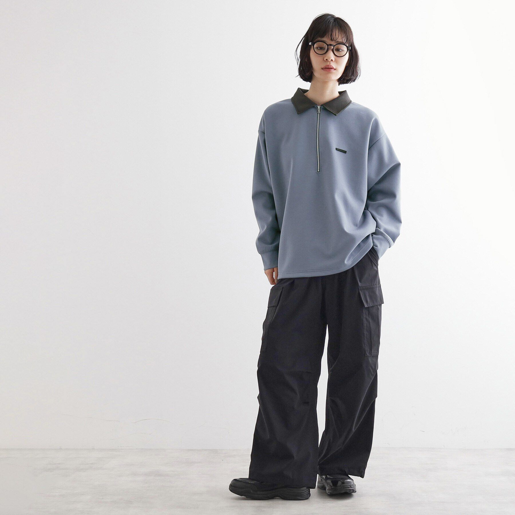 tk.TAKEO KIKUCHI「ハーフジップポロカットソー」|Tシャツ・カットソー|