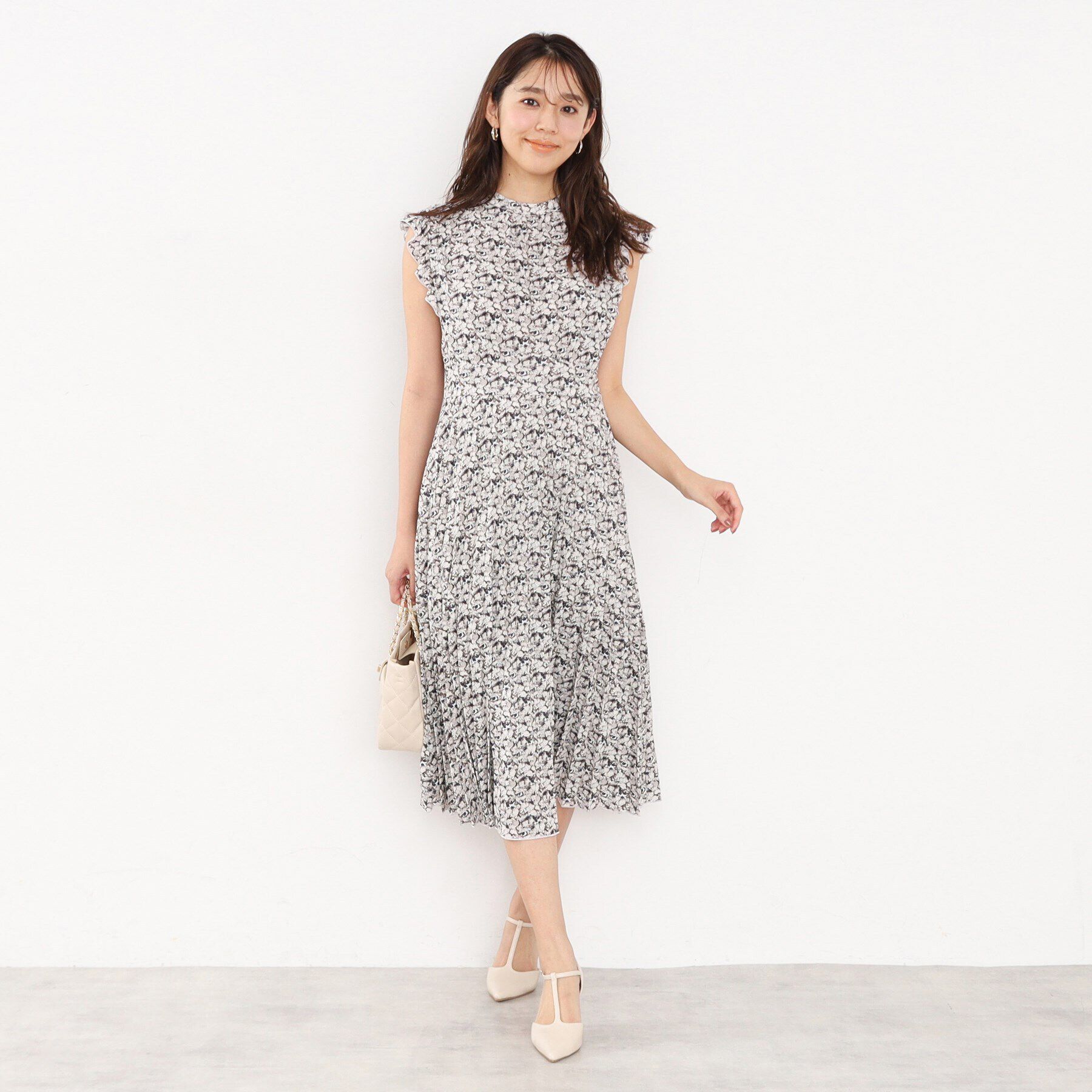 index「ミニフラワープリーツワンピース【洗濯機洗い可】」|ワンピース|