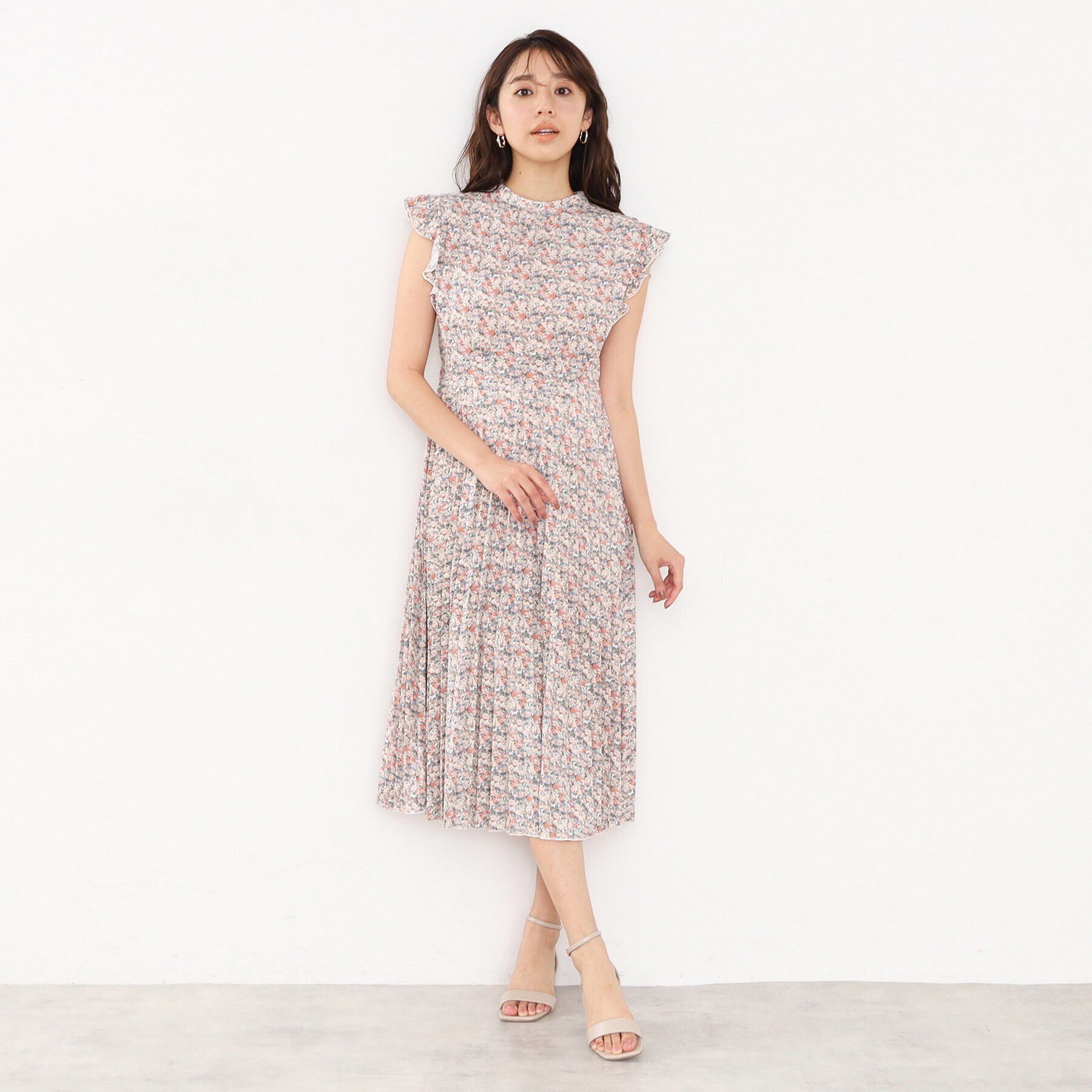 index「ミニフラワープリーツワンピース【洗濯機洗い可】」|ワンピース|