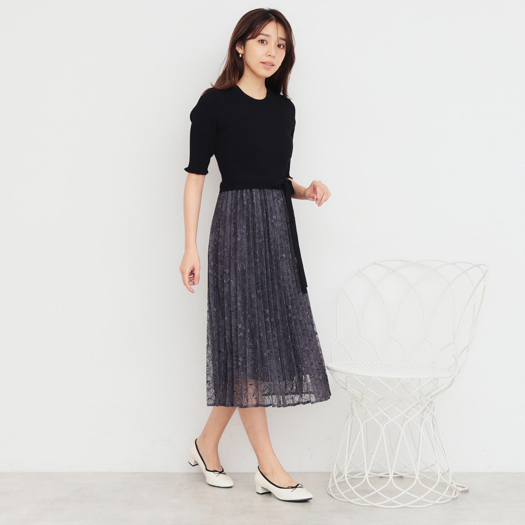 index「ラウンドトゥヒールバレエシューズ」|パンプス|