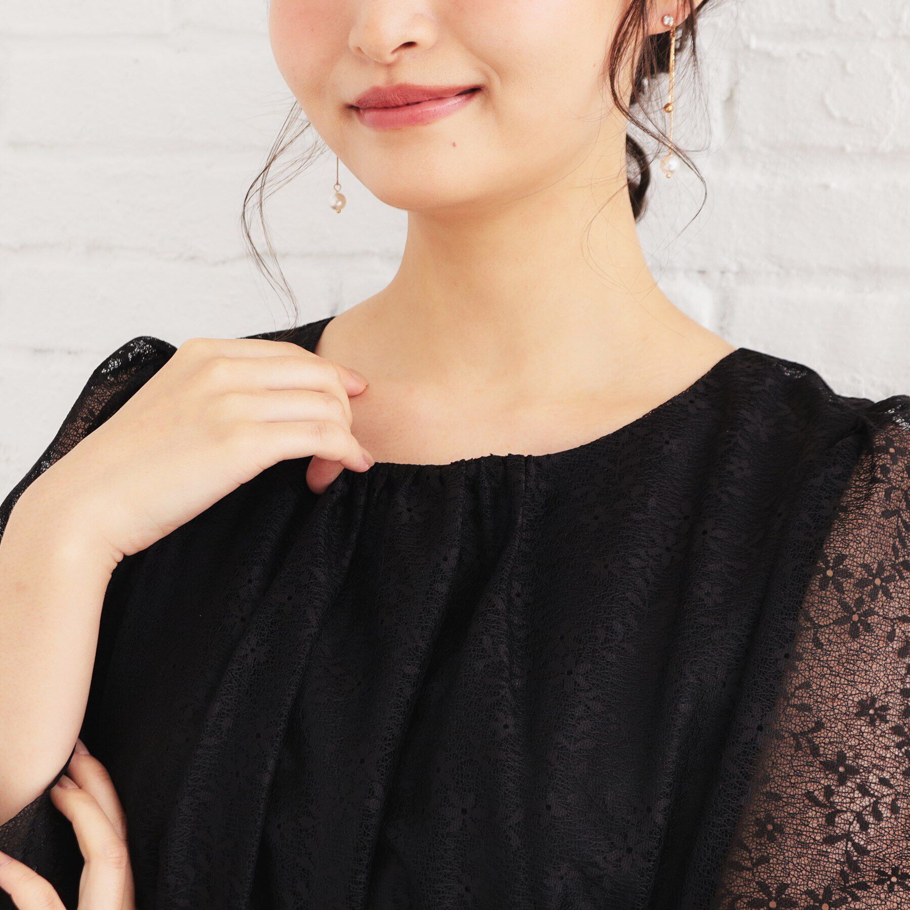 index「ミニフラワーレースワンピース【洗濯機洗い可】」|ワンピース|