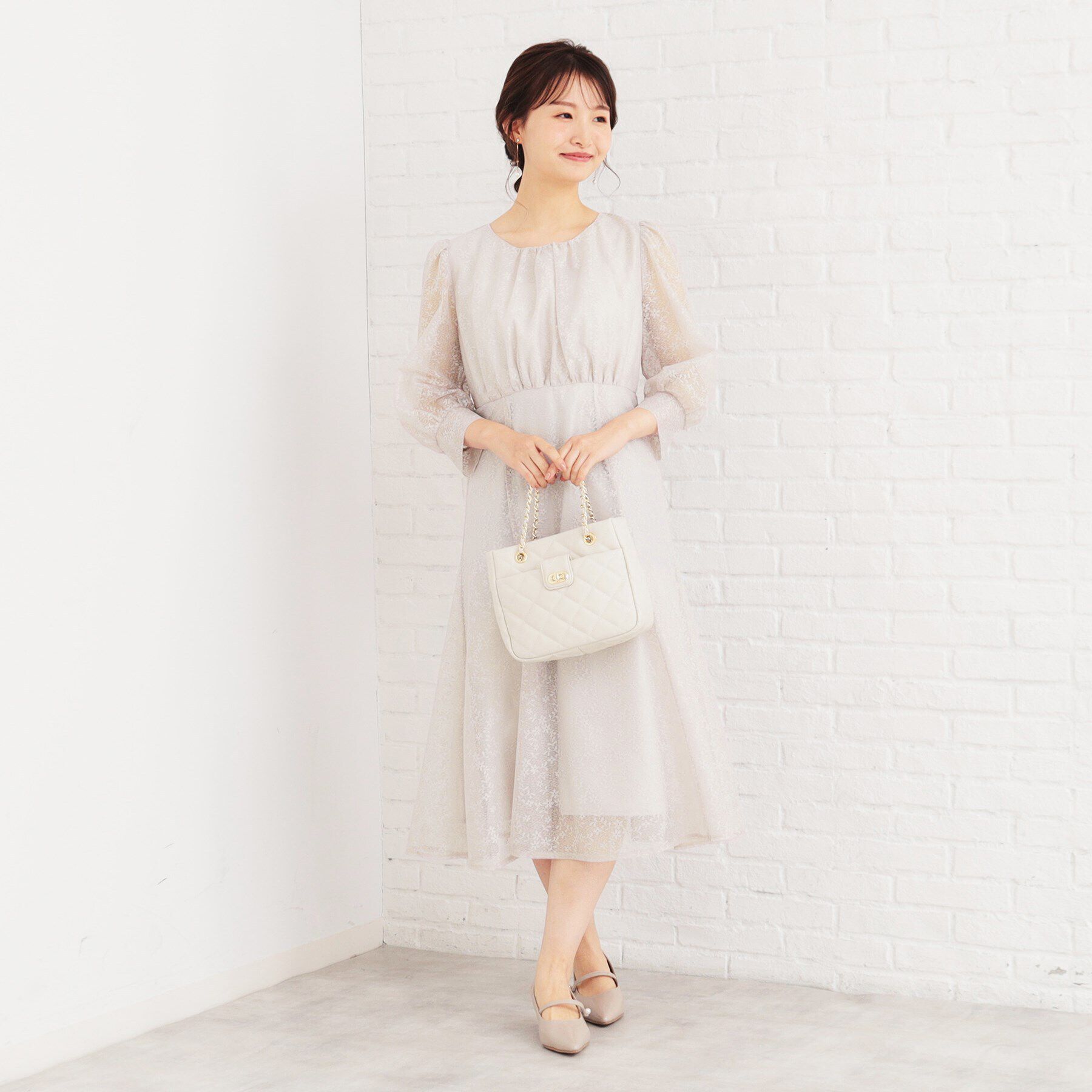 index「ミニフラワーレースワンピース【洗濯機洗い可】」|ワンピース|