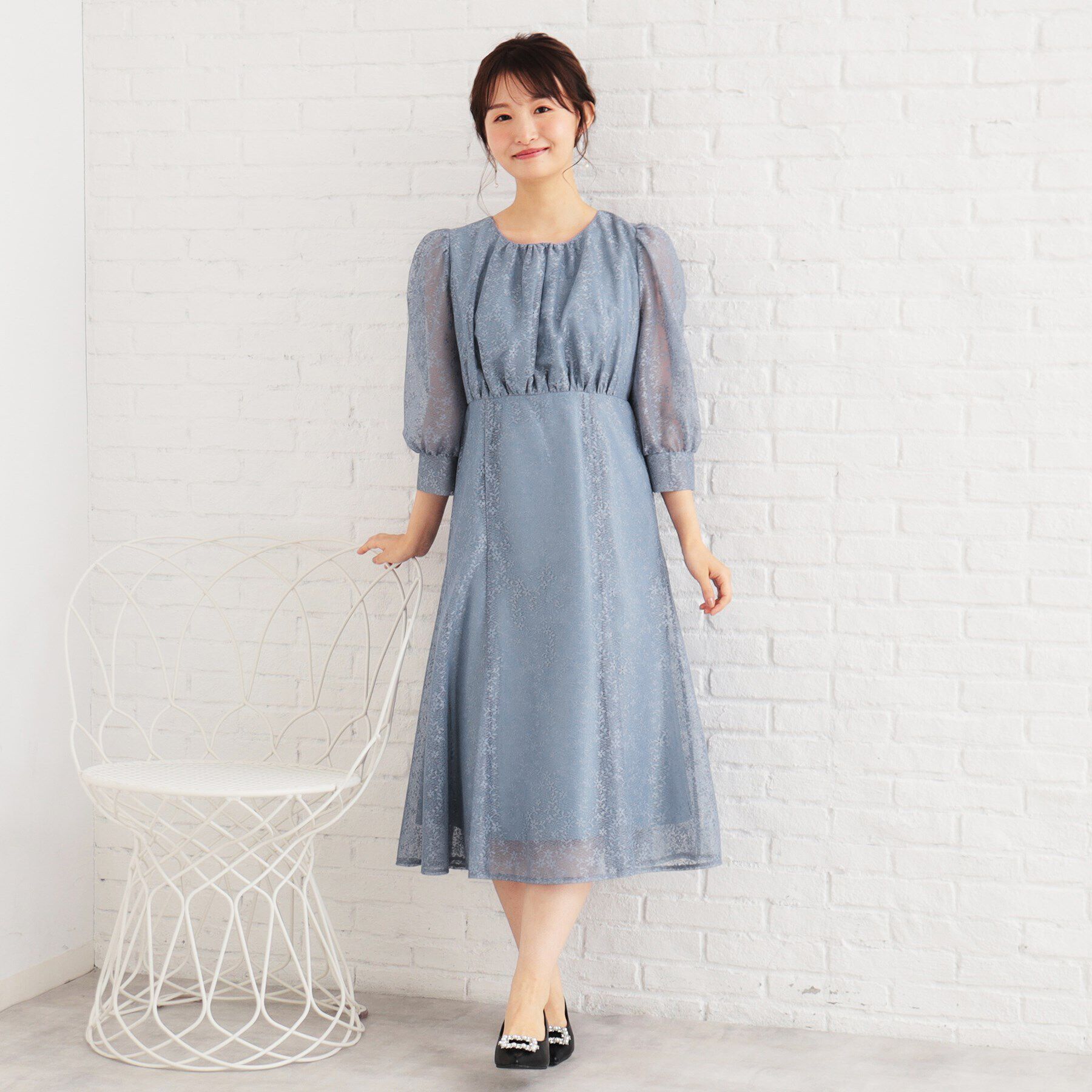 index「ミニフラワーレースワンピース【洗濯機洗い可】」|ワンピース|