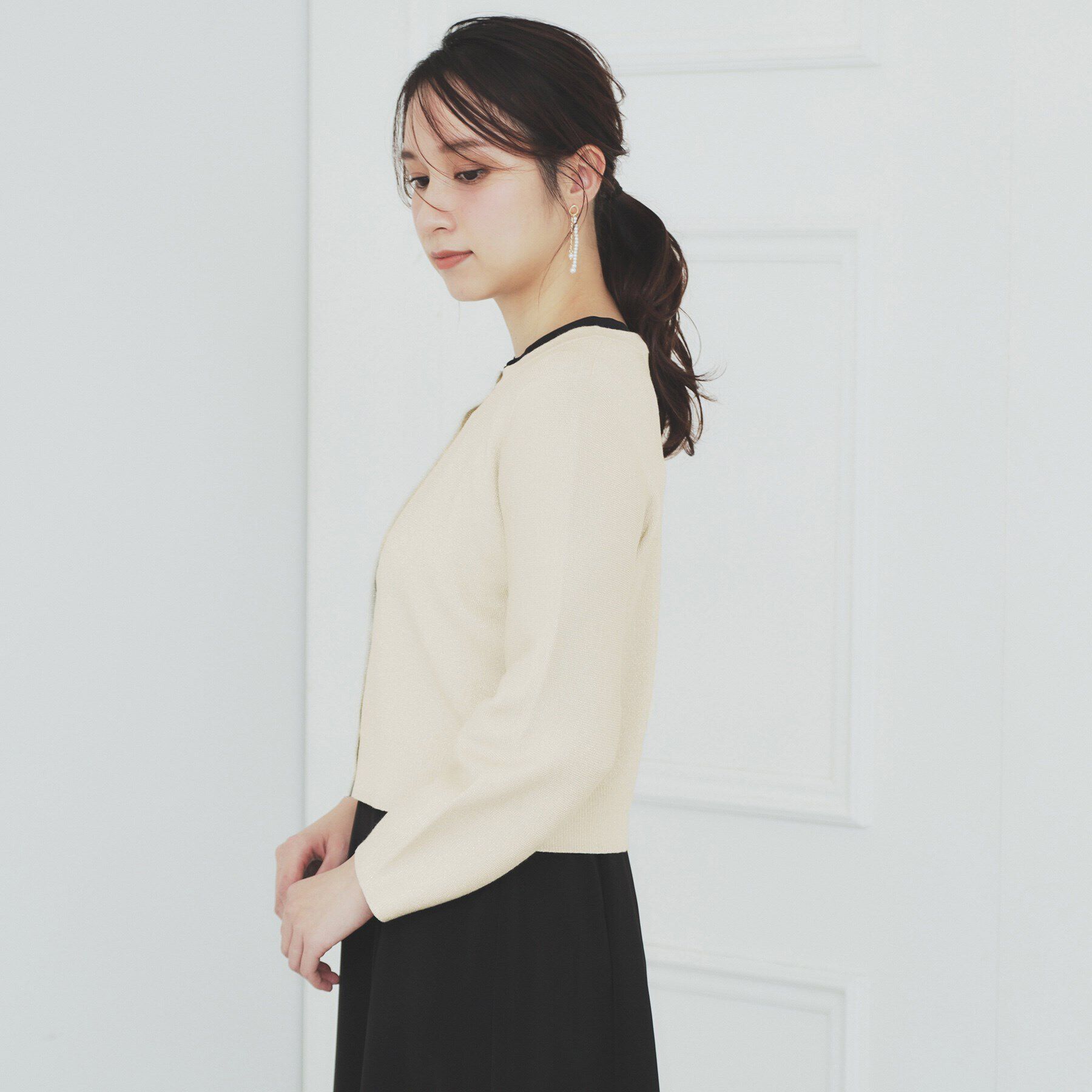 index「ラメビジューカーディガン【洗濯機洗い可】」|カーディガン|