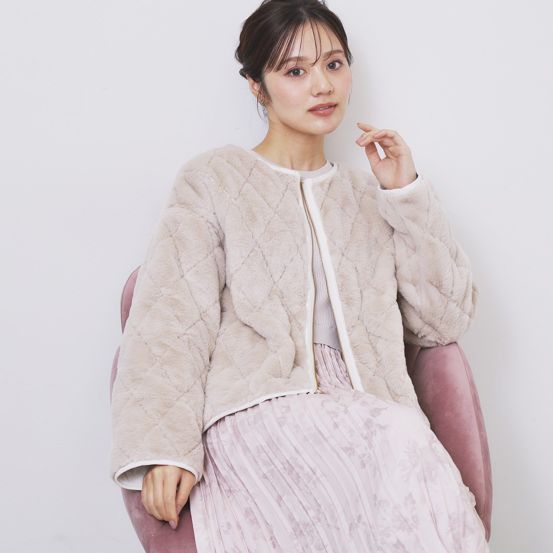 index「リバーシブル キルティングファーブルゾン【洗濯機OK】」|ブルゾン・スタジャン|