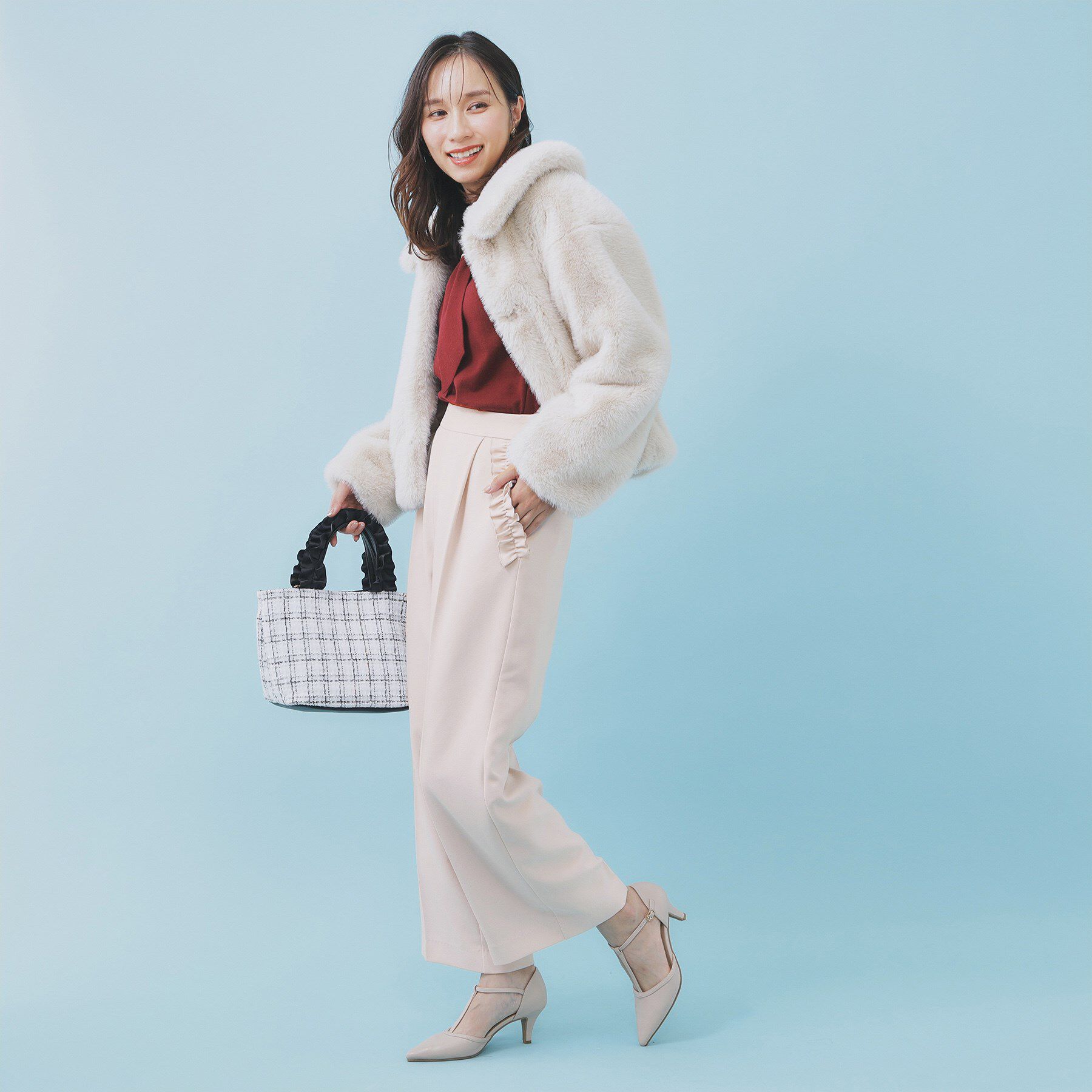 index「フリルポケットストレートパンツ【洗濯機OK/防シワ】」|その他|