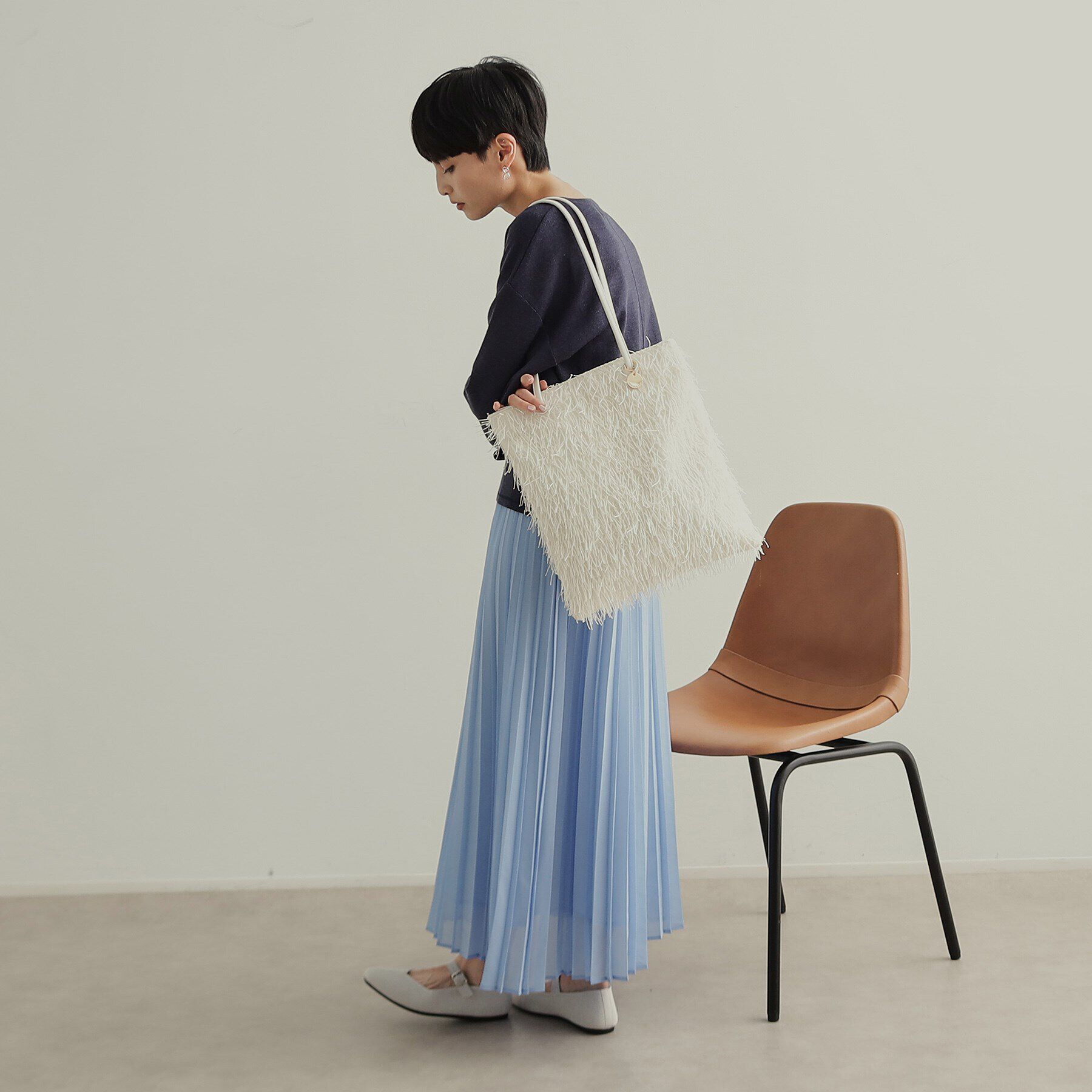 OPAQUE.CLIP「【A4サイズ対応】フリンジデザインフラットトートバッグ」|トートバッグ|