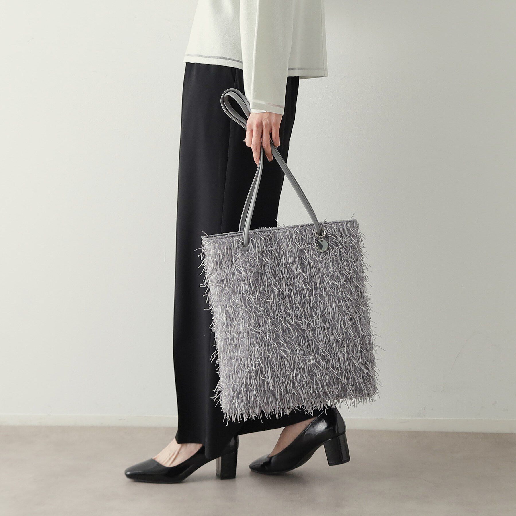 OPAQUE.CLIP「【A4サイズ対応】フリンジデザインフラットトートバッグ」|トートバッグ|