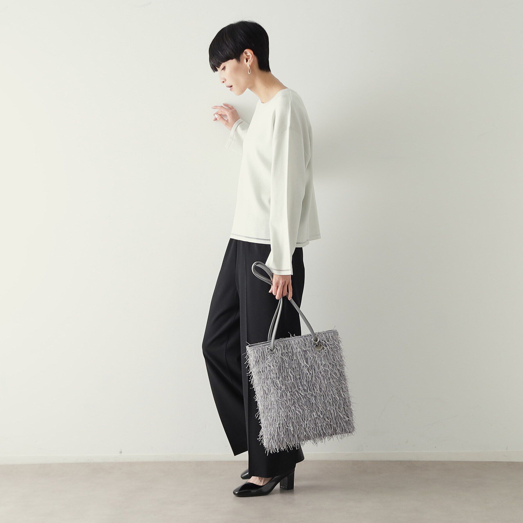 OPAQUE.CLIP「【A4サイズ対応】フリンジデザインフラットトートバッグ」|トートバッグ|
