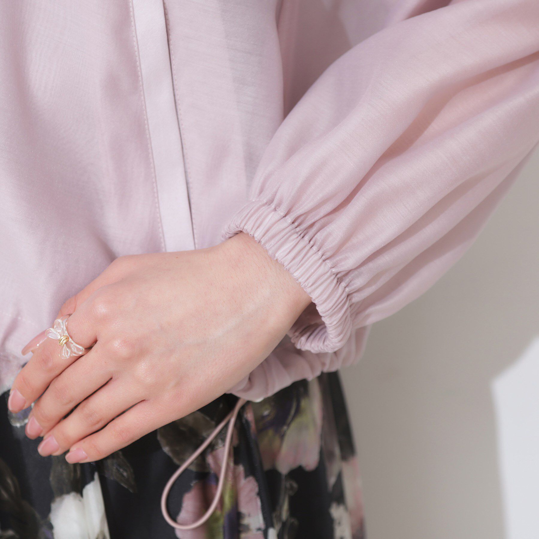 Couture broach「【マシンウォッシャブル・シアー】袖シャーリングシアーブルゾン」|ブルゾン・スタジャン|