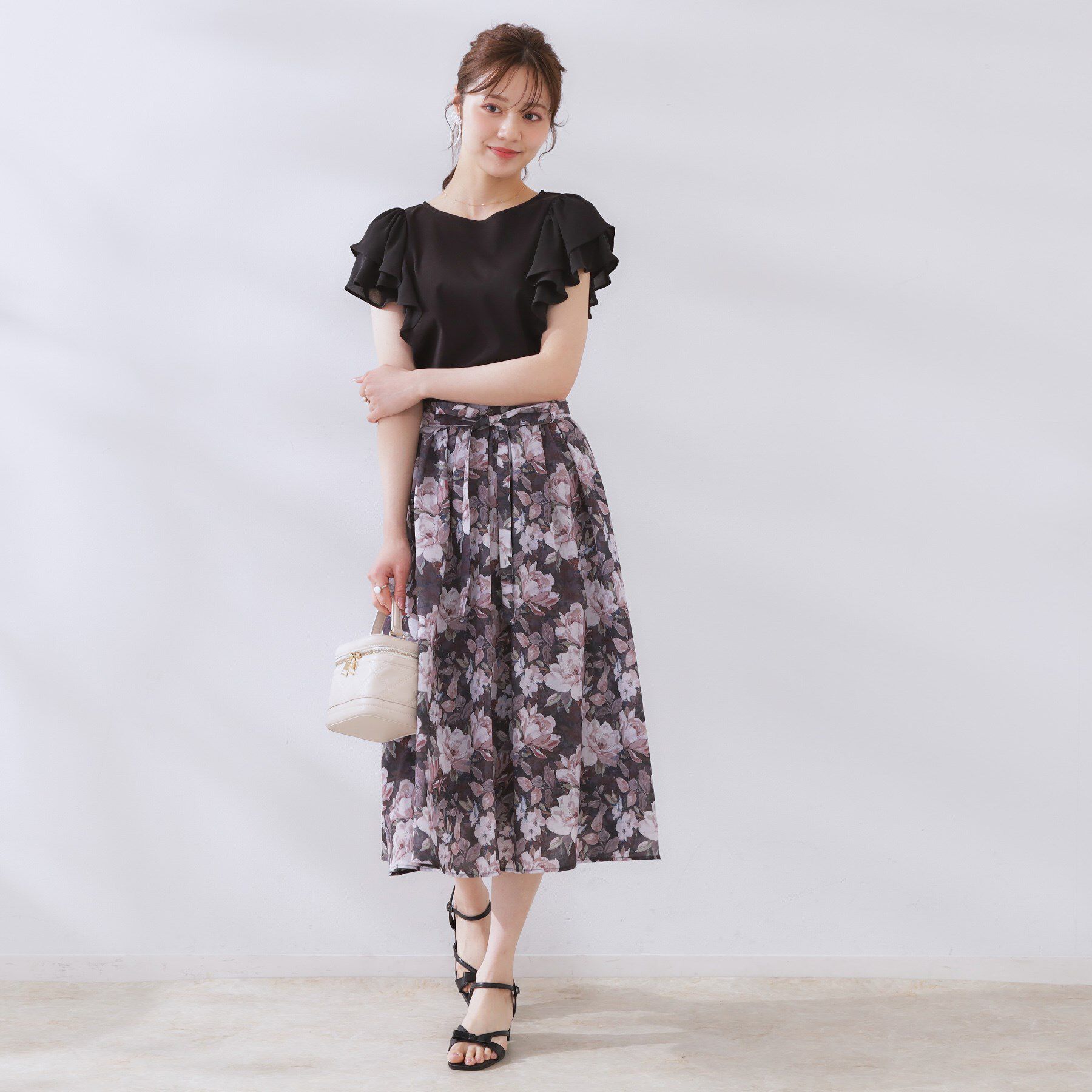 Couture broach「【接触冷感・UVカット・二の腕カバー】ラッフルフレアスリーブ」|Tシャツ・カットソー|