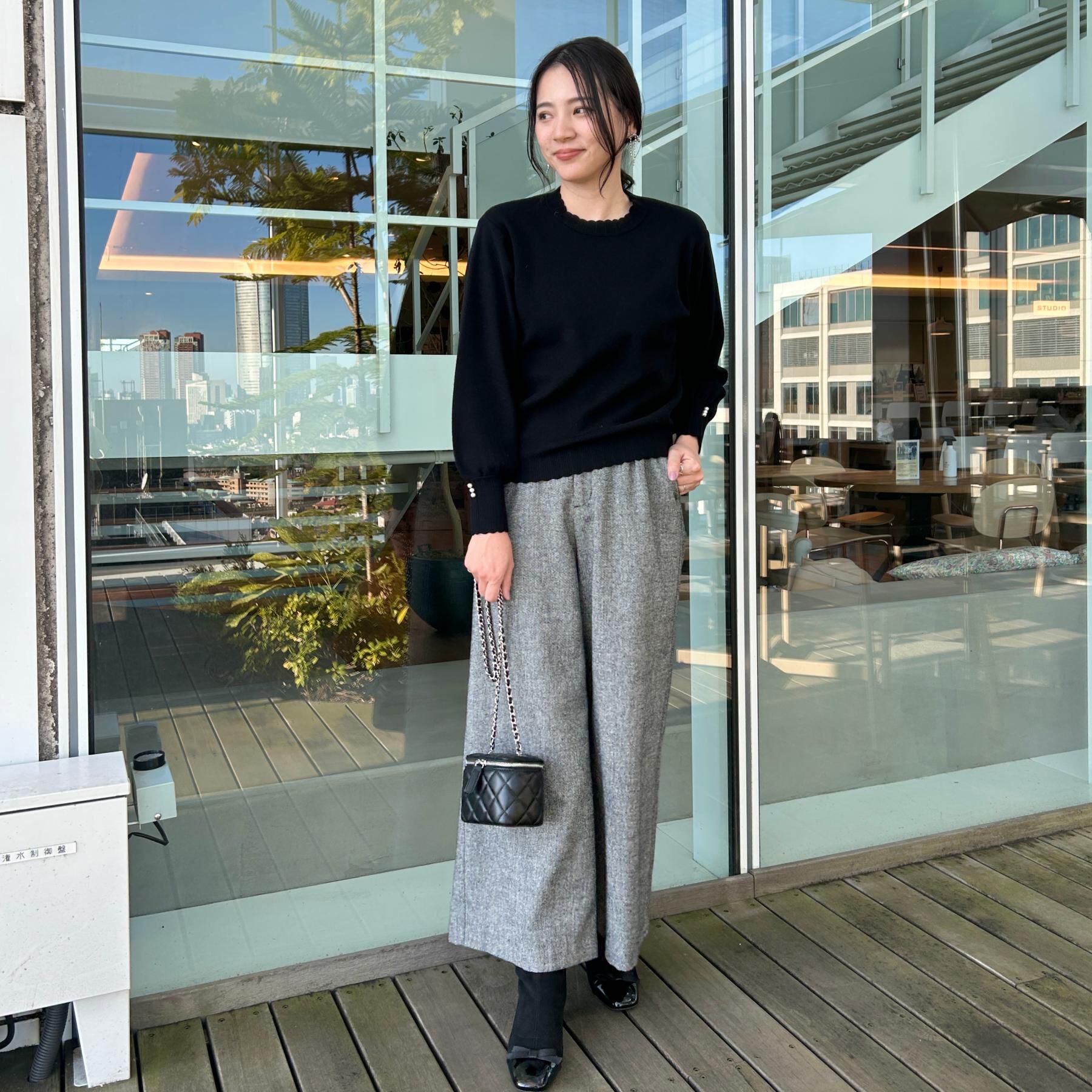 Couture broach「【洗える/スカラデザイン】パフスリーブ ニット」|ニット・セーター|