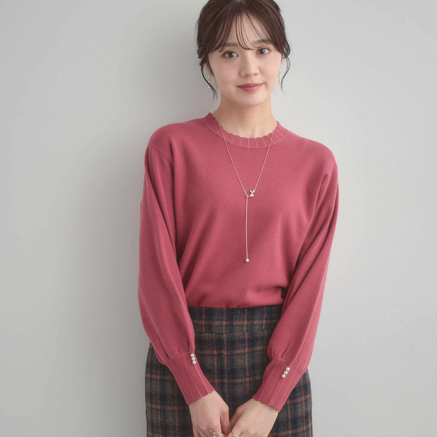 Couture broach「【洗える/スカラデザイン】パフスリーブ ニット」|ニット・セーター|