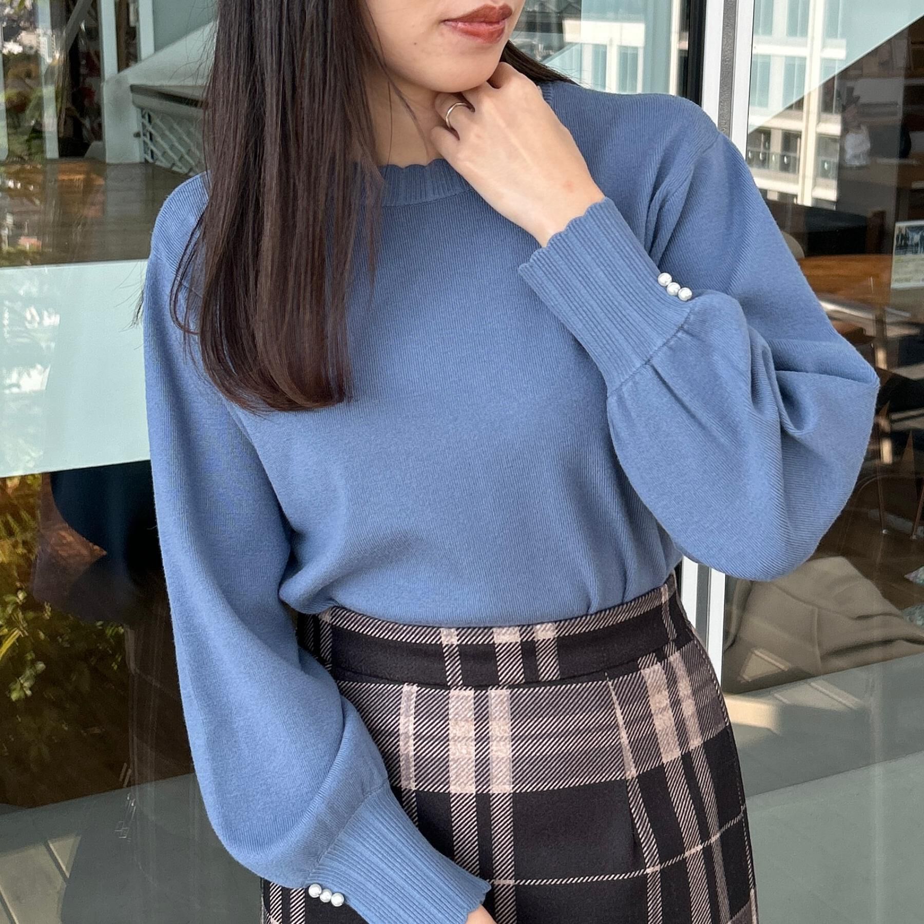 Couture broach「【洗える/スカラデザイン】パフスリーブ ニット」|ニット・セーター|