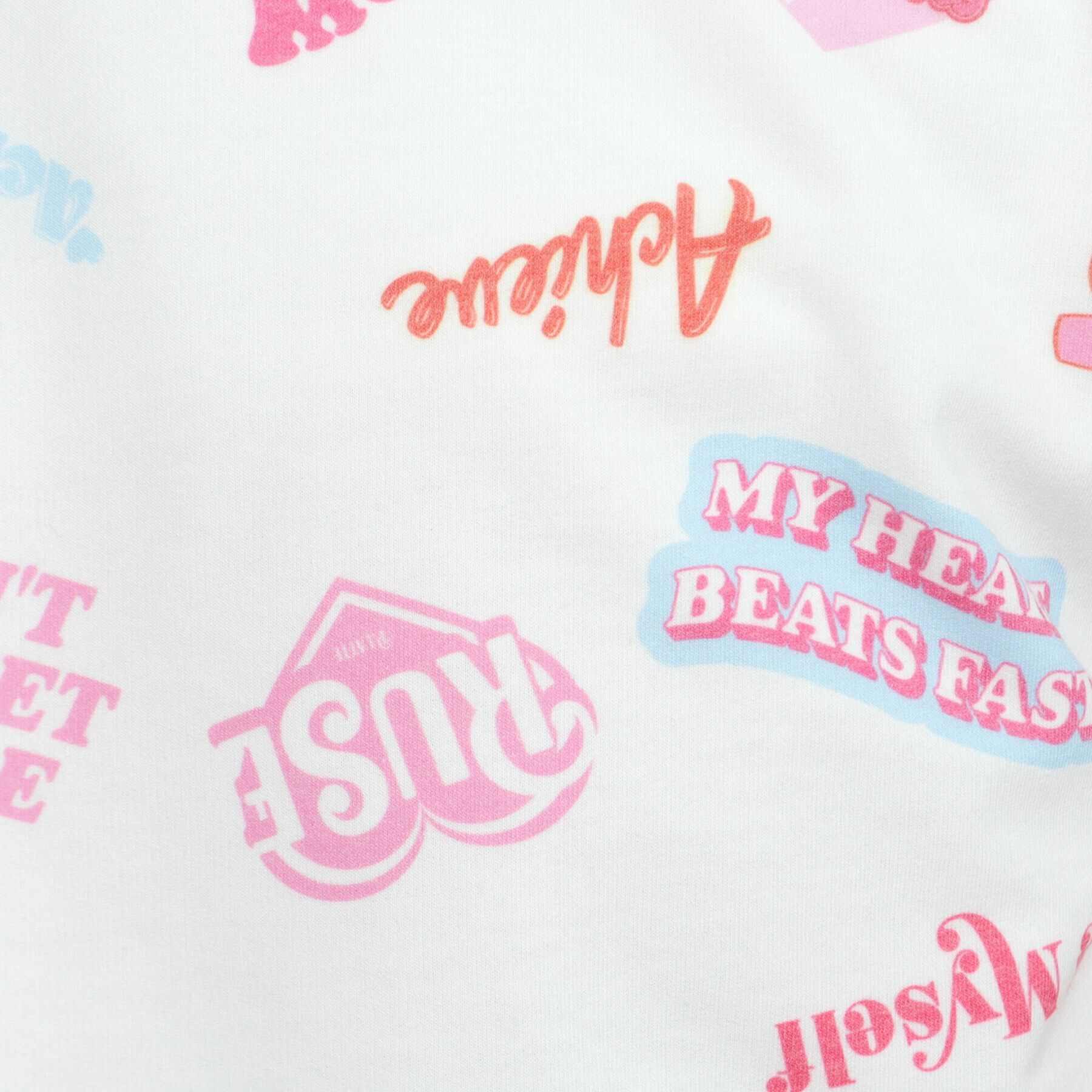 PINK-latte「【るーつくコラボ】総柄プリントフレンチスリーブプルオーバー」|Tシャツ・カットソー|