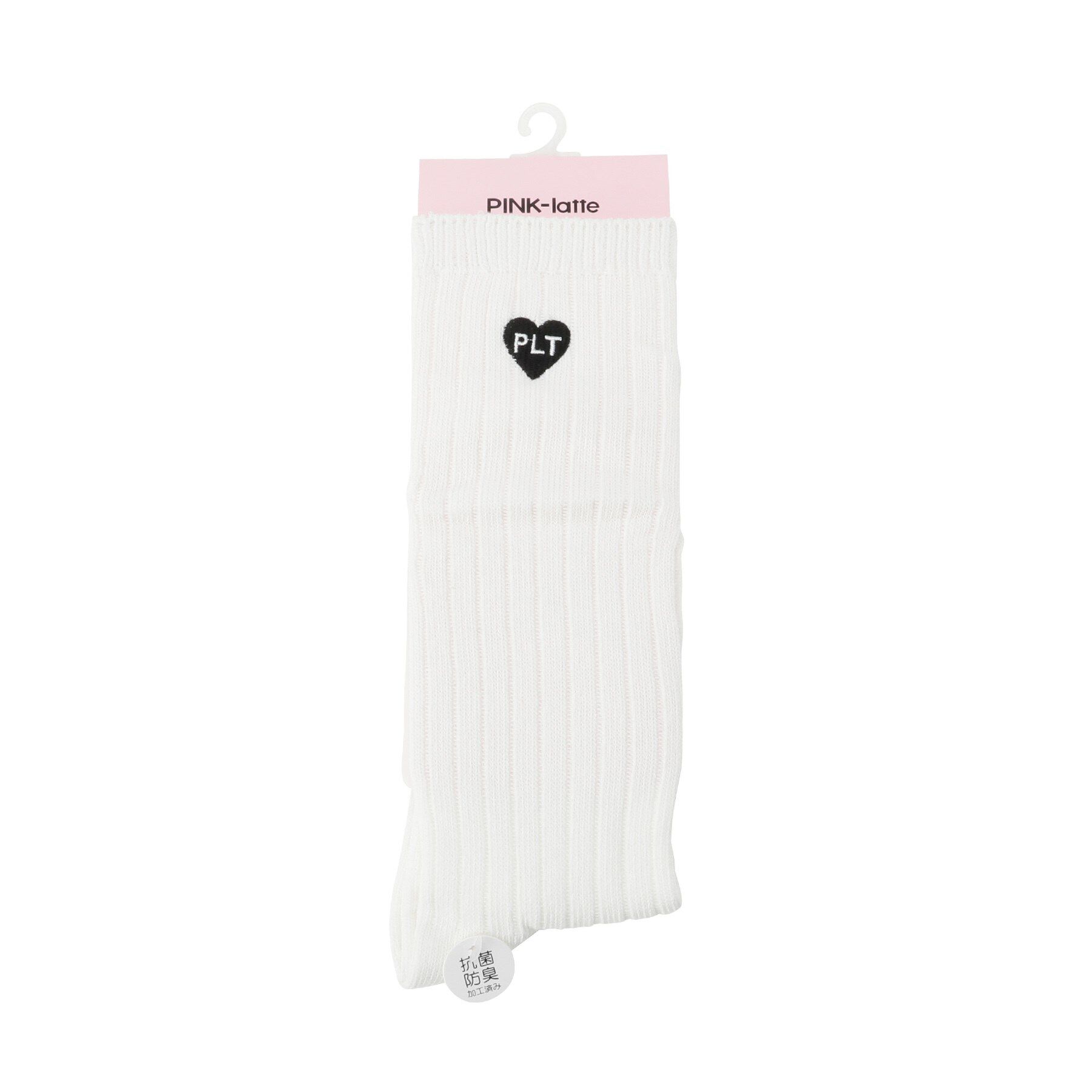 PINK-latte「ハートカラールーズ」|ソックス|オフホワイト(003