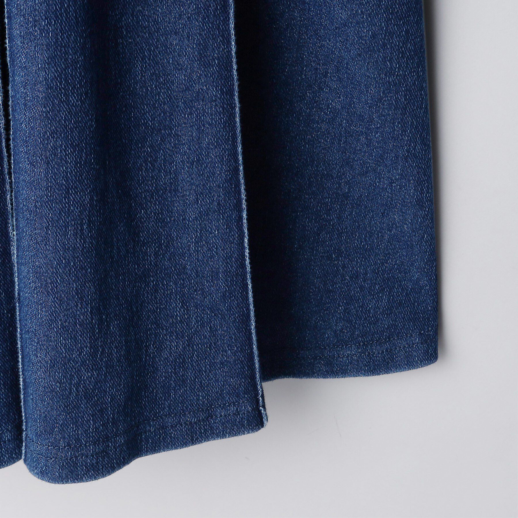 THE SHOP TK「【110－160/親子リンク】デニムジャンスカ/洗濯機OK」|ジャンパースカート|