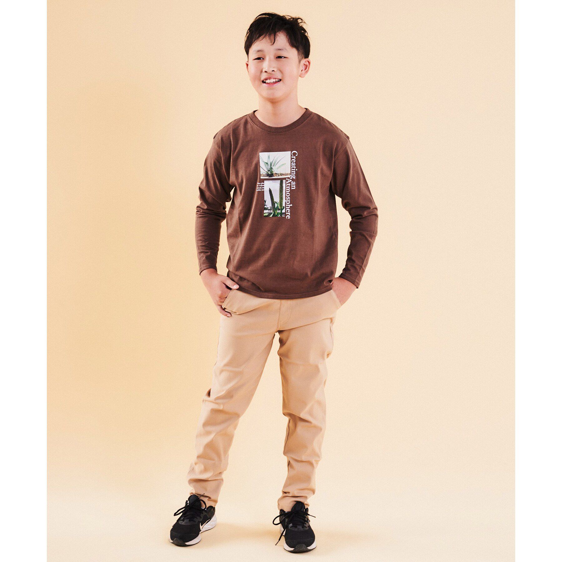 THE SHOP TK「【110－160/親子リンク】オーガビッツコットンプリントTシャツ/洗濯機OK」|Tシャツ・カットソー|