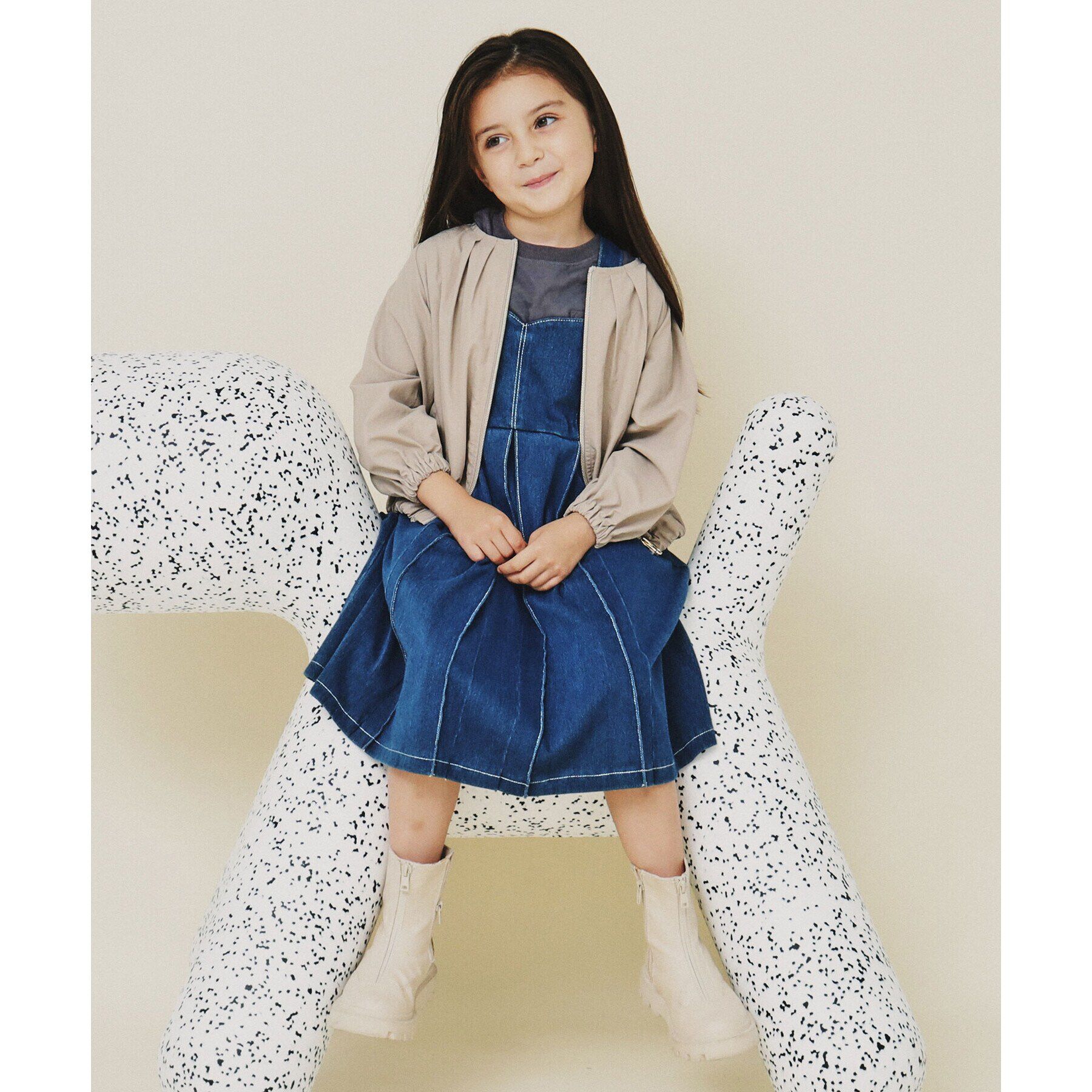 THE SHOP TK「【120-160/親子リンク】バックレースブルゾン/洗濯機OK」|ブルゾン・スタジャン|