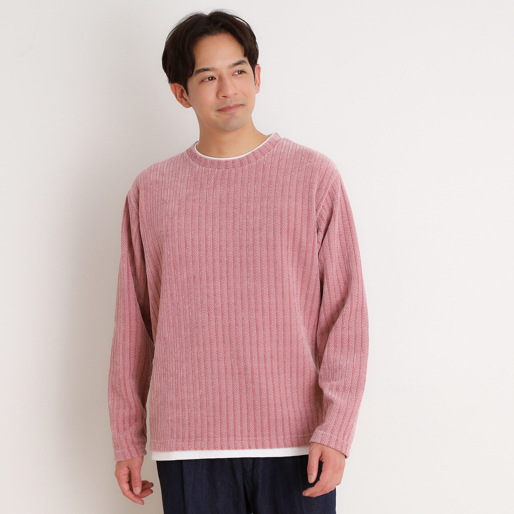 THE SHOP TK「シェニールケーブルプルオーバー 新色追加」|Tシャツ・カットソー|ピンク(071)