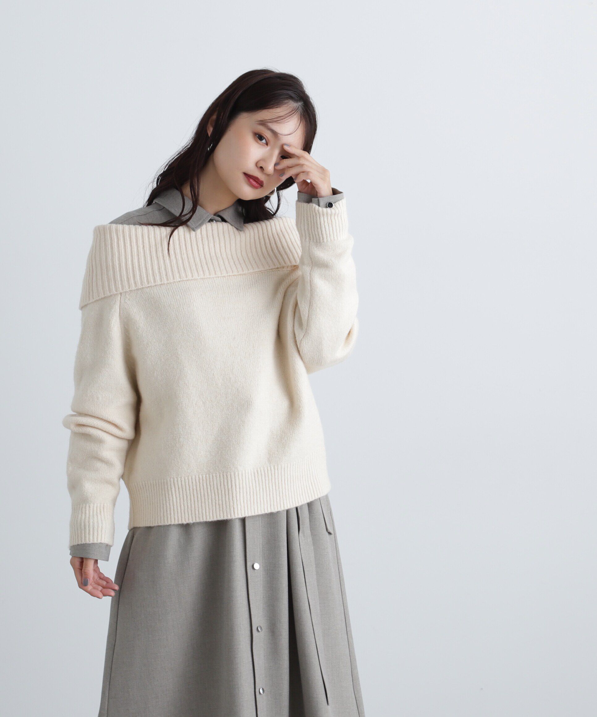  「リボンベルト付シャツワンピース」|ワンピース|