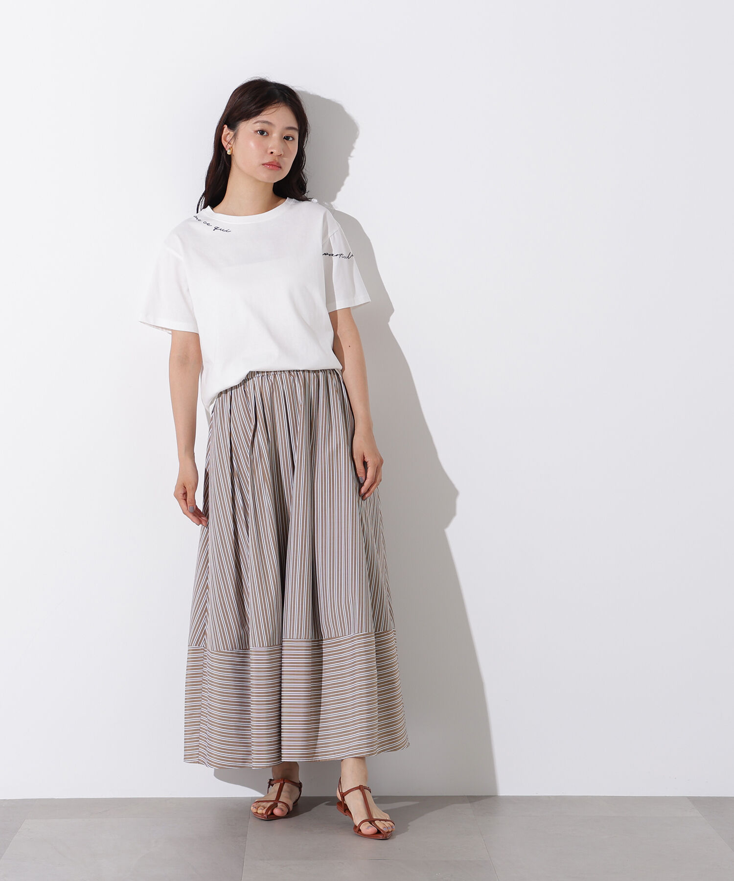  「ロゴ刺繍カットソー」|Tシャツ・カットソー|