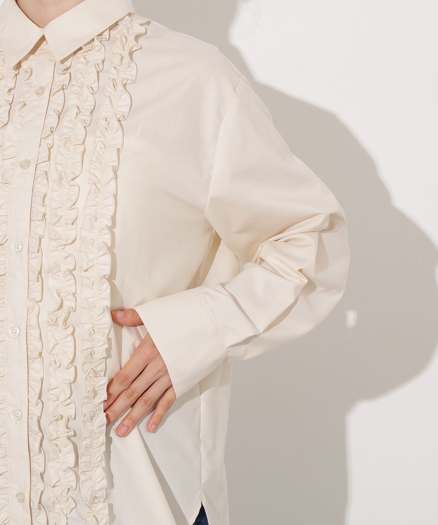  「フロントフリルブラウス」|シャツ・ブラウス|