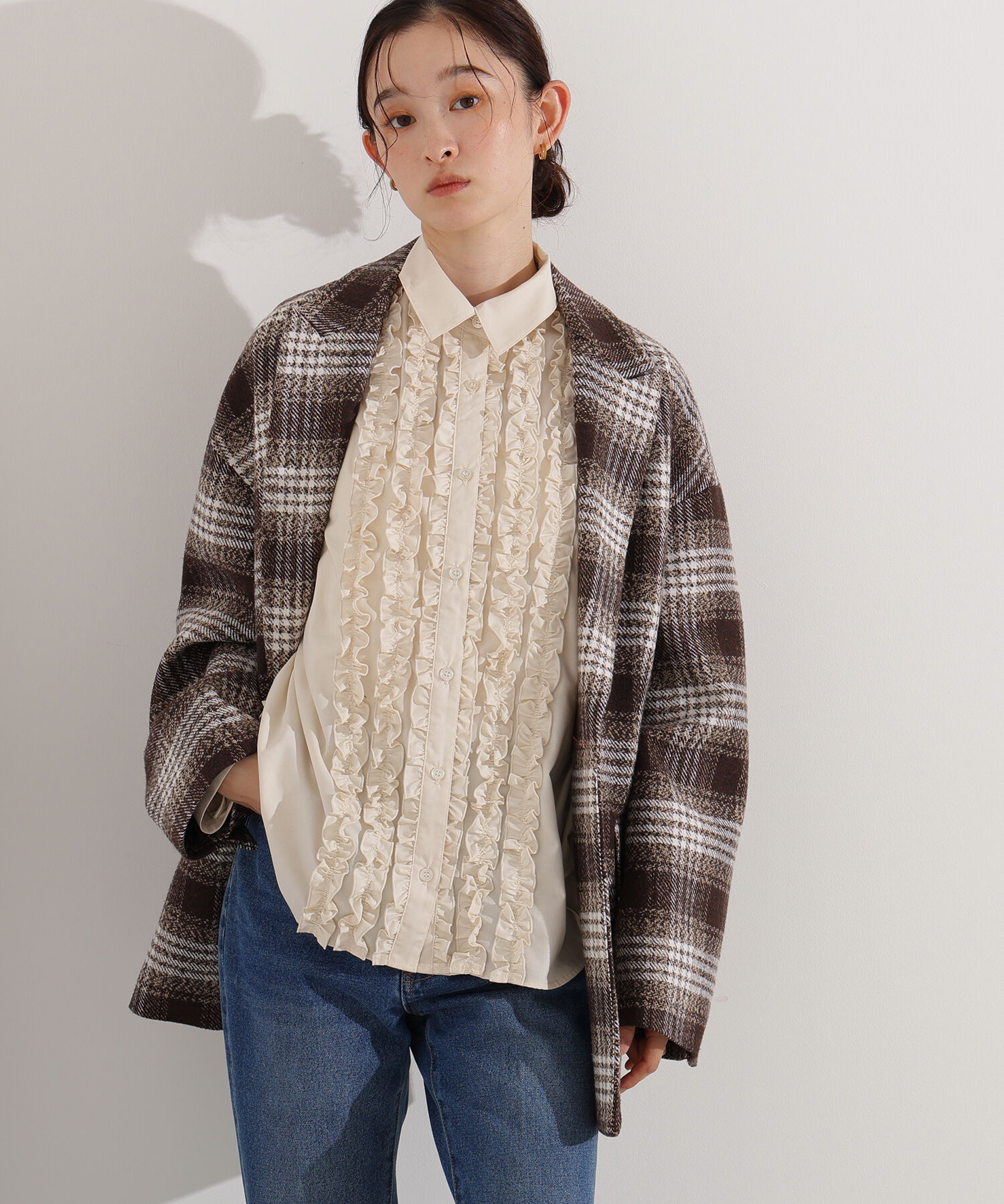  「フロントフリルブラウス」|シャツ・ブラウス|