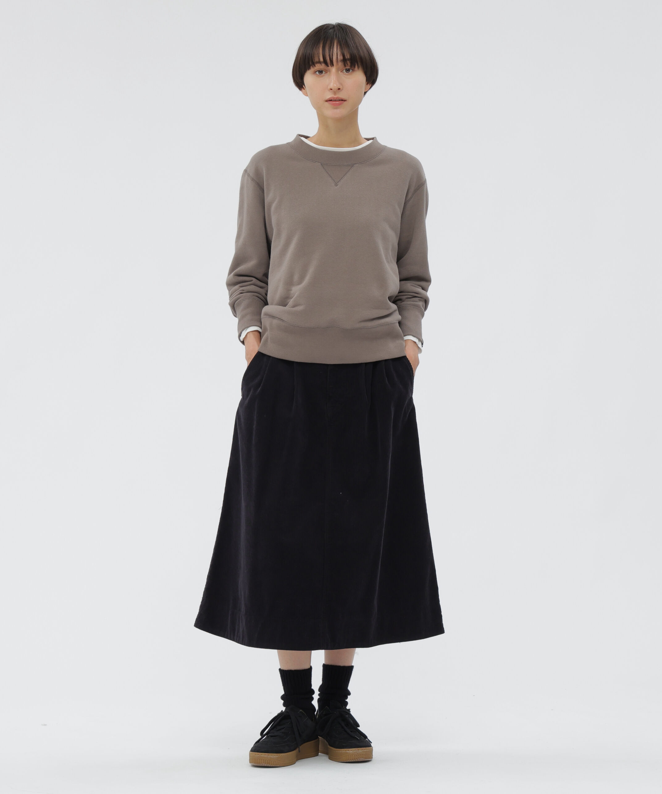MHL.「DRY COTTON NEEDLECORD SKIRT」|スカート|