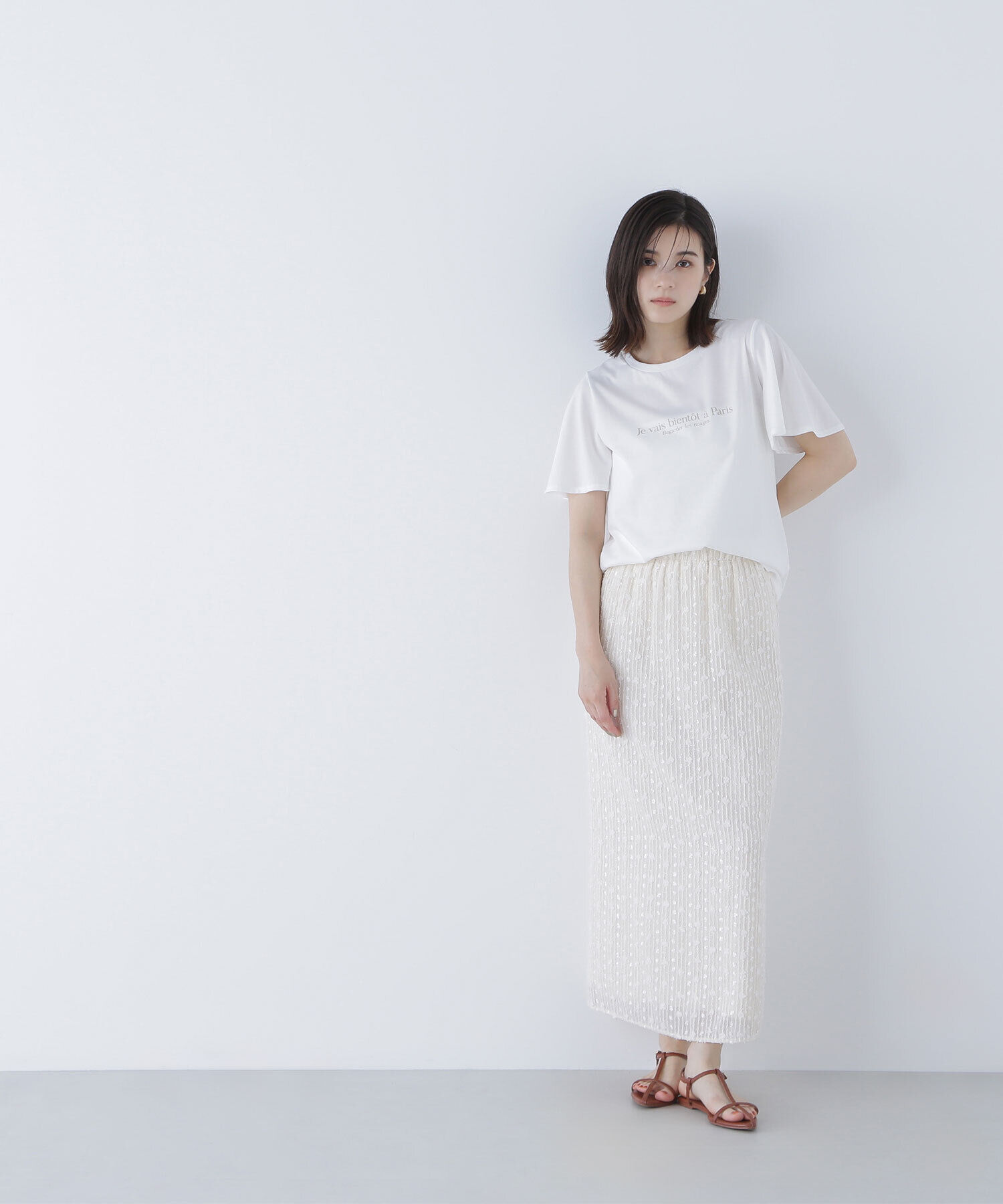  「フレアスリーブロゴTシャツ」|Tシャツ・カットソー|