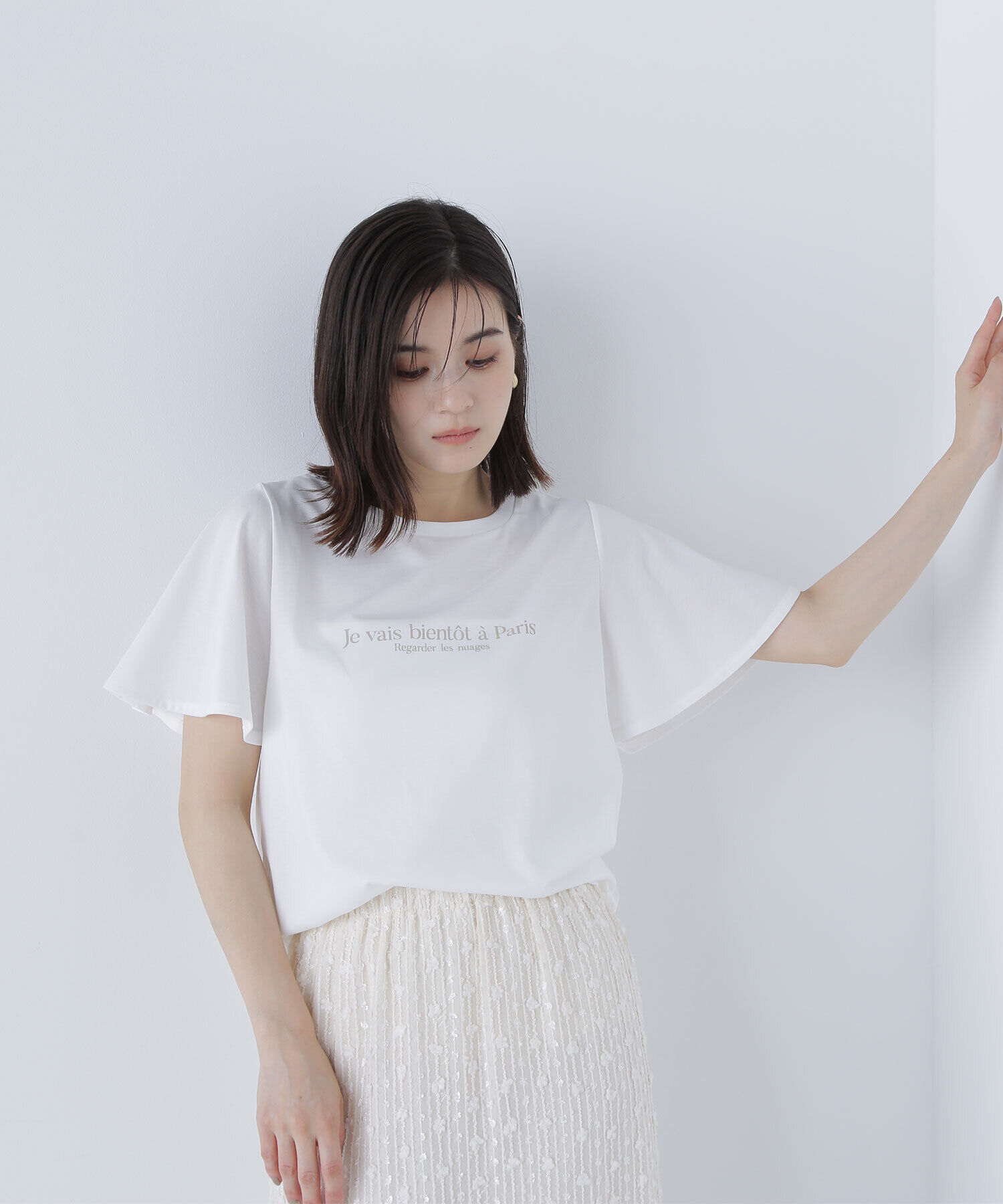  「フレアスリーブロゴTシャツ」|Tシャツ・カットソー|