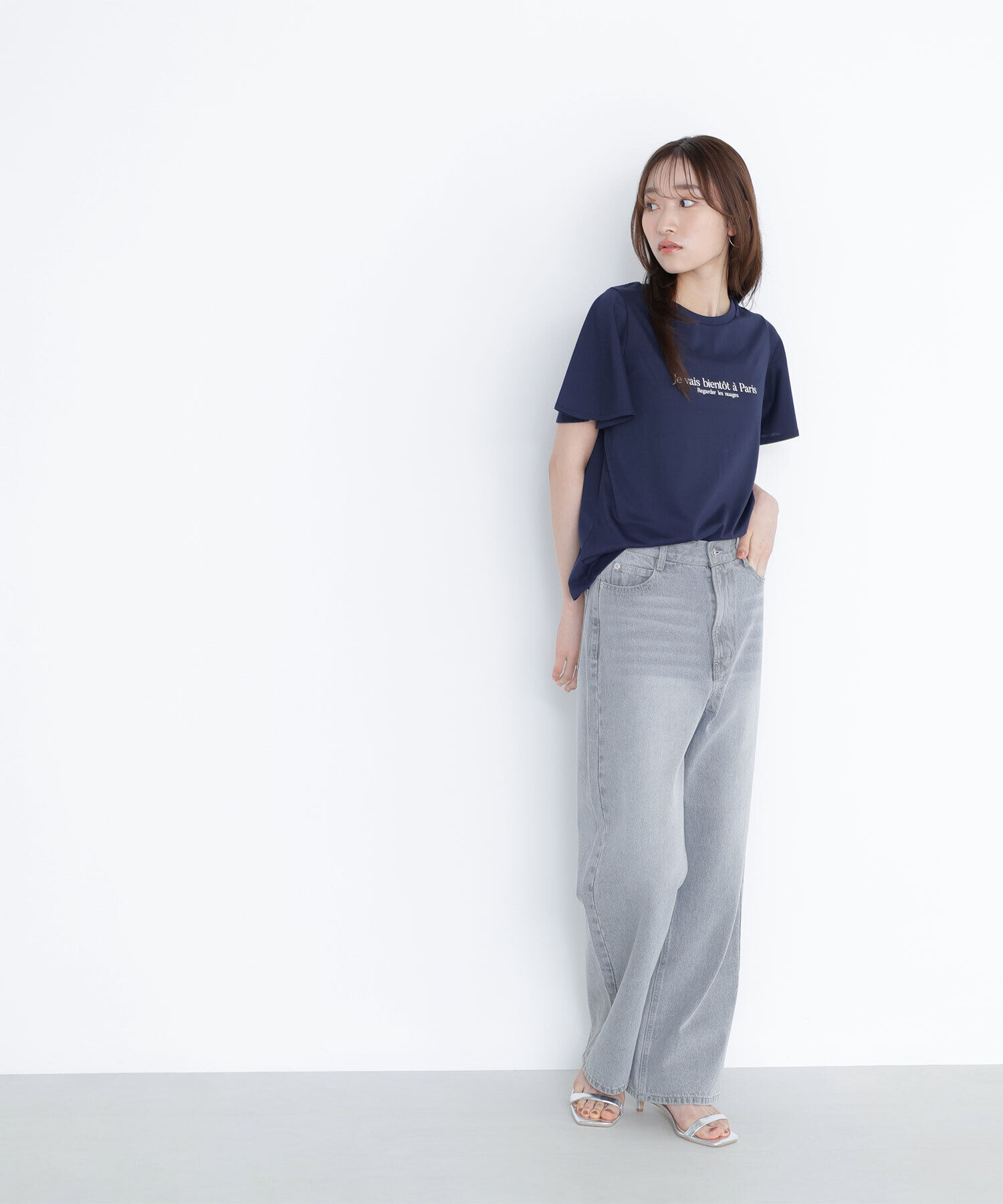  「フレアスリーブロゴTシャツ」|Tシャツ・カットソー|