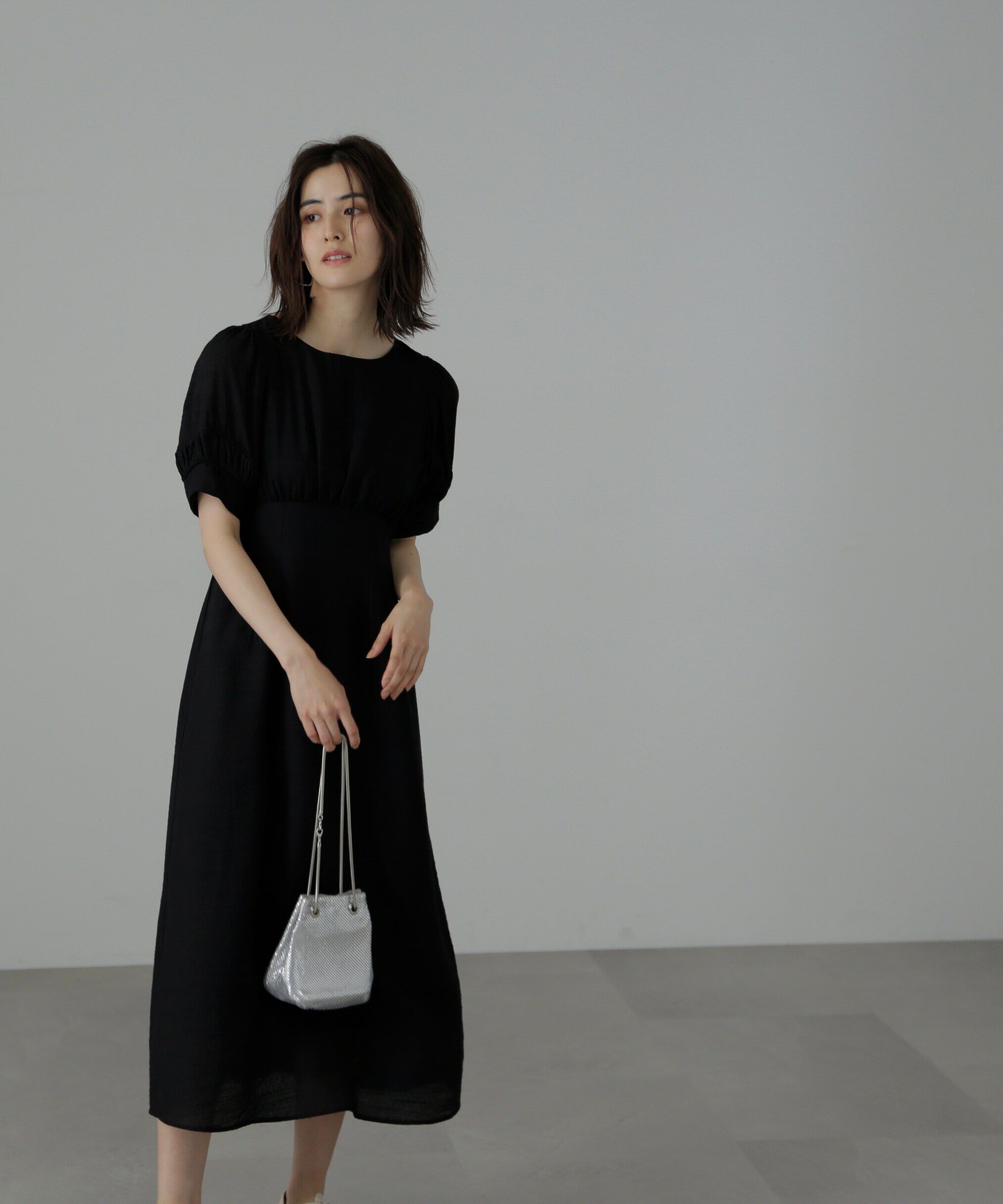  「パフスリーブバックリボンワンピース」|ワンピース|