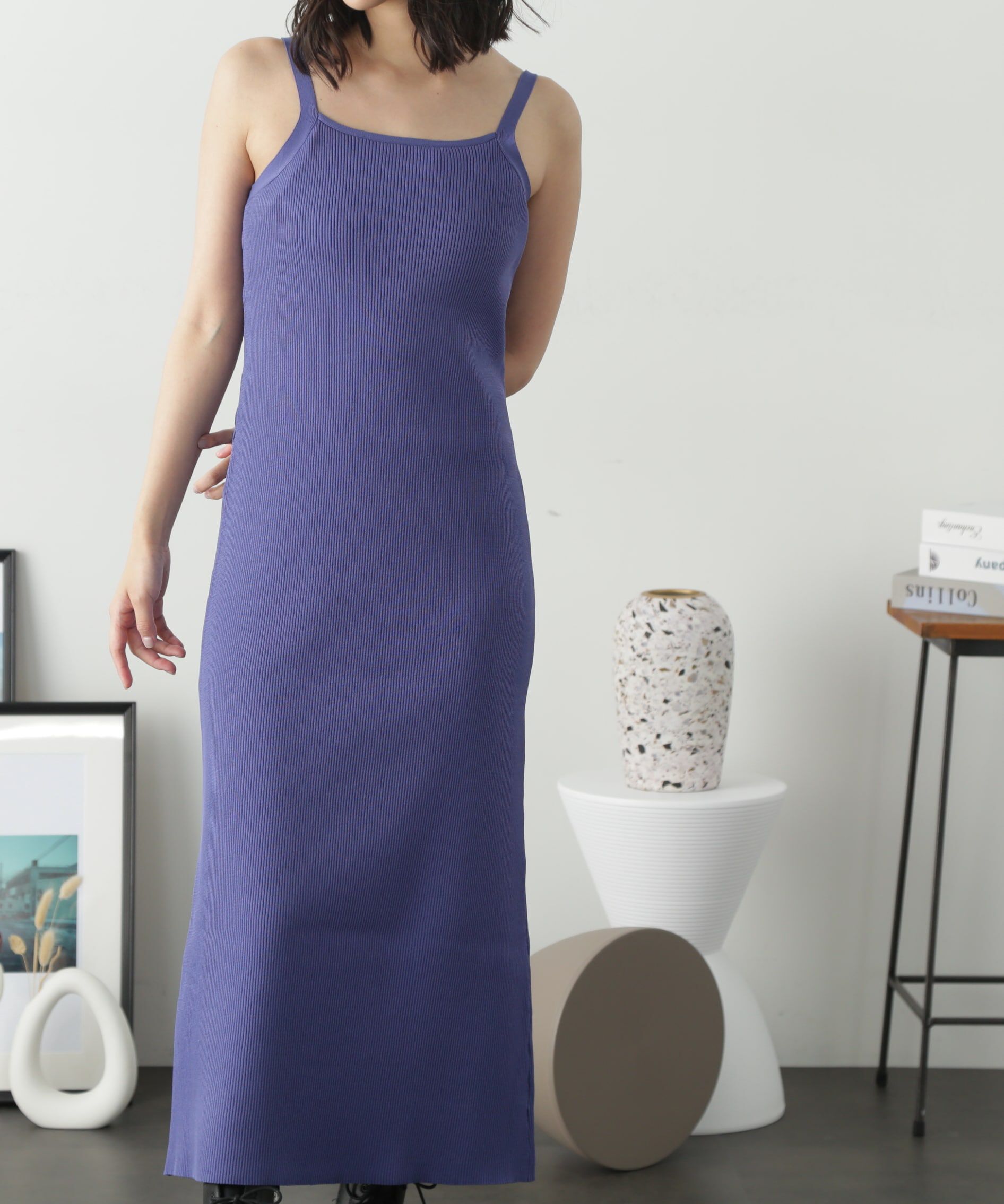  「ニットカーディガン&times;キャミワンピースセット」|ワンピース|