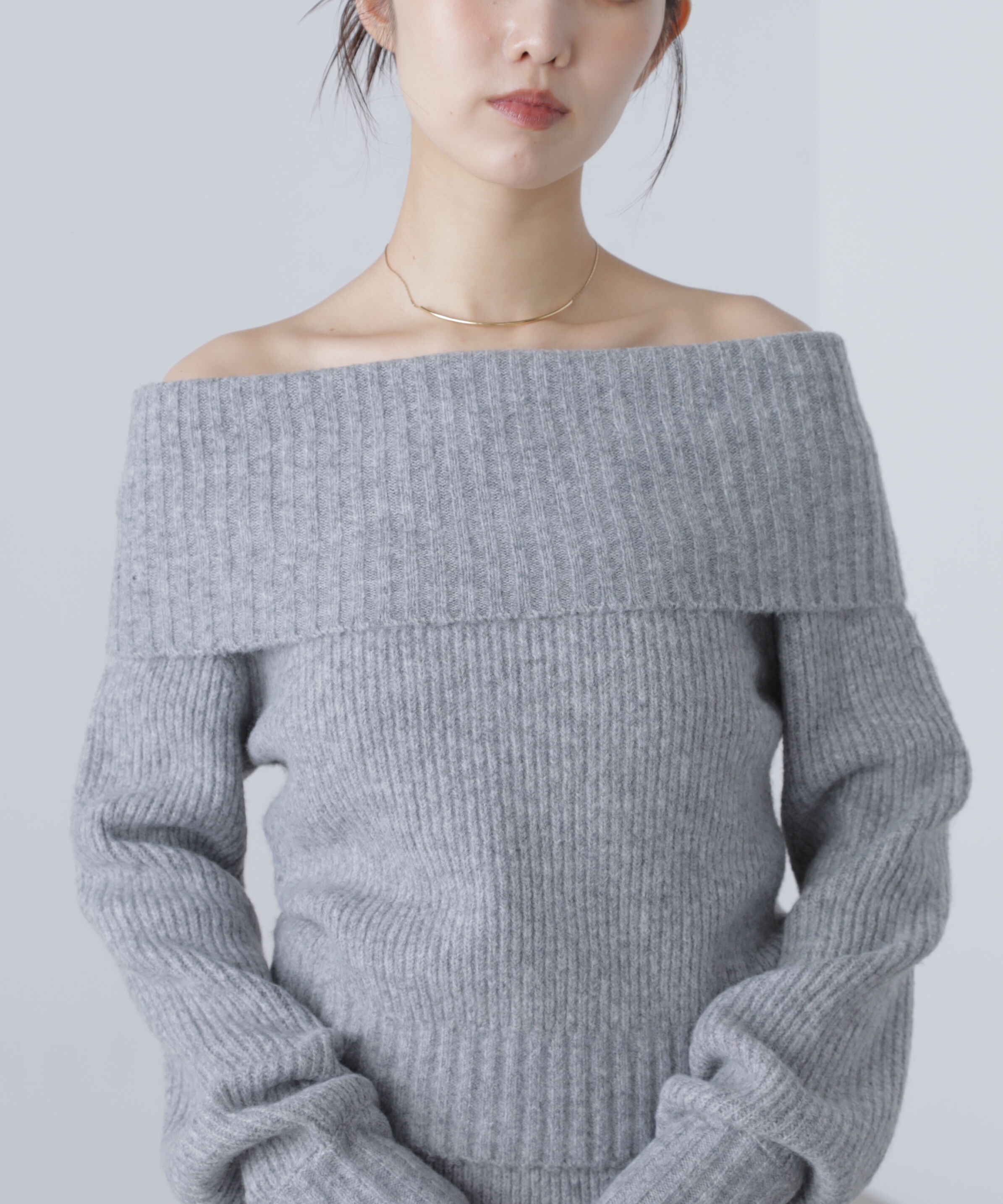  「オフショルニットマーメイドスカートセットアップ」|ワンピース|