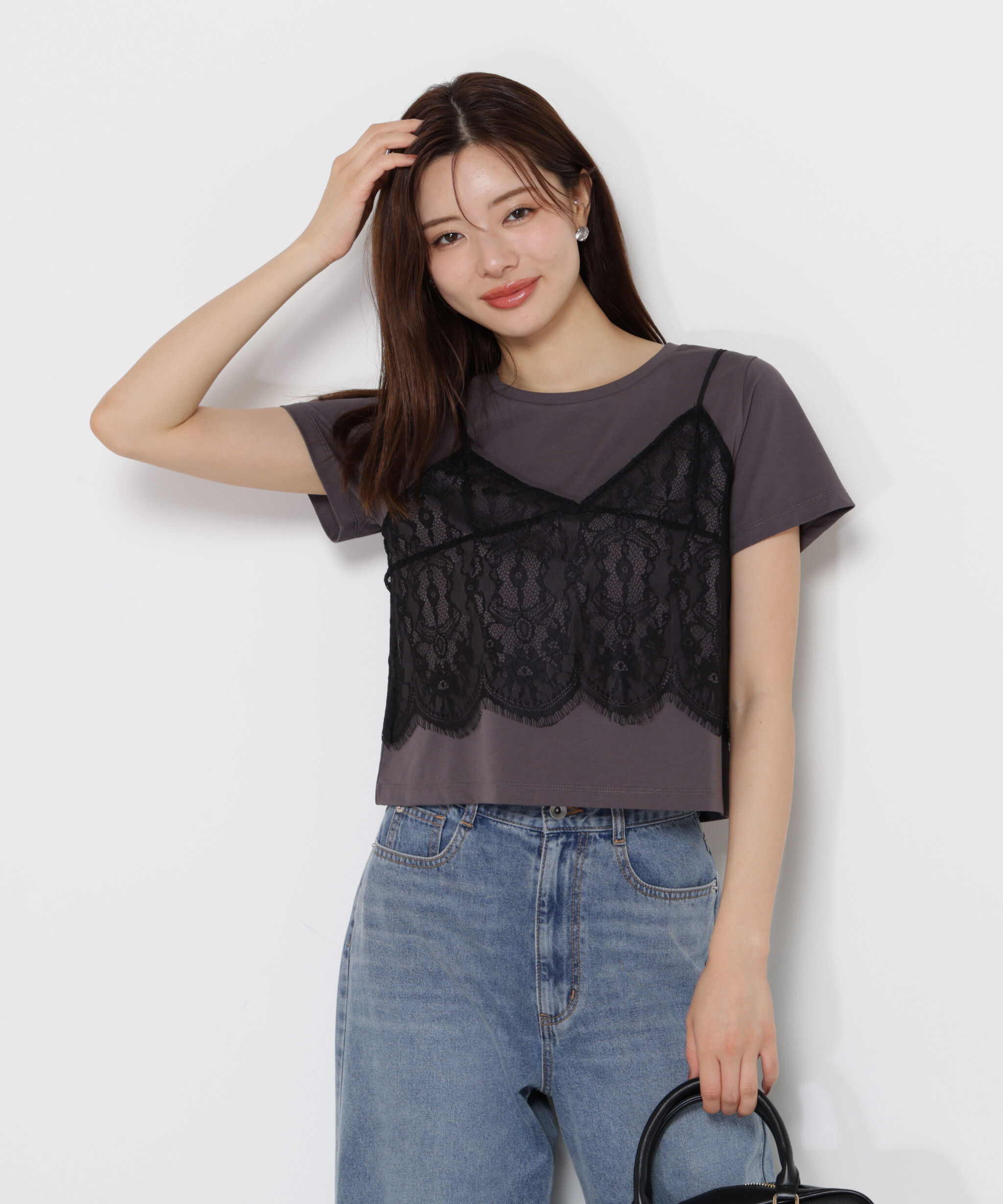 PROPORTION BODY DRESSING「レースキャミセットカットソー」|Tシャツ・カットソー|