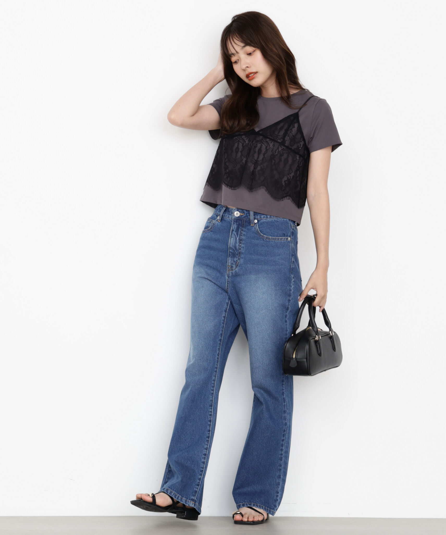 PROPORTION BODY DRESSING「レースキャミセットカットソー」|Tシャツ・カットソー|