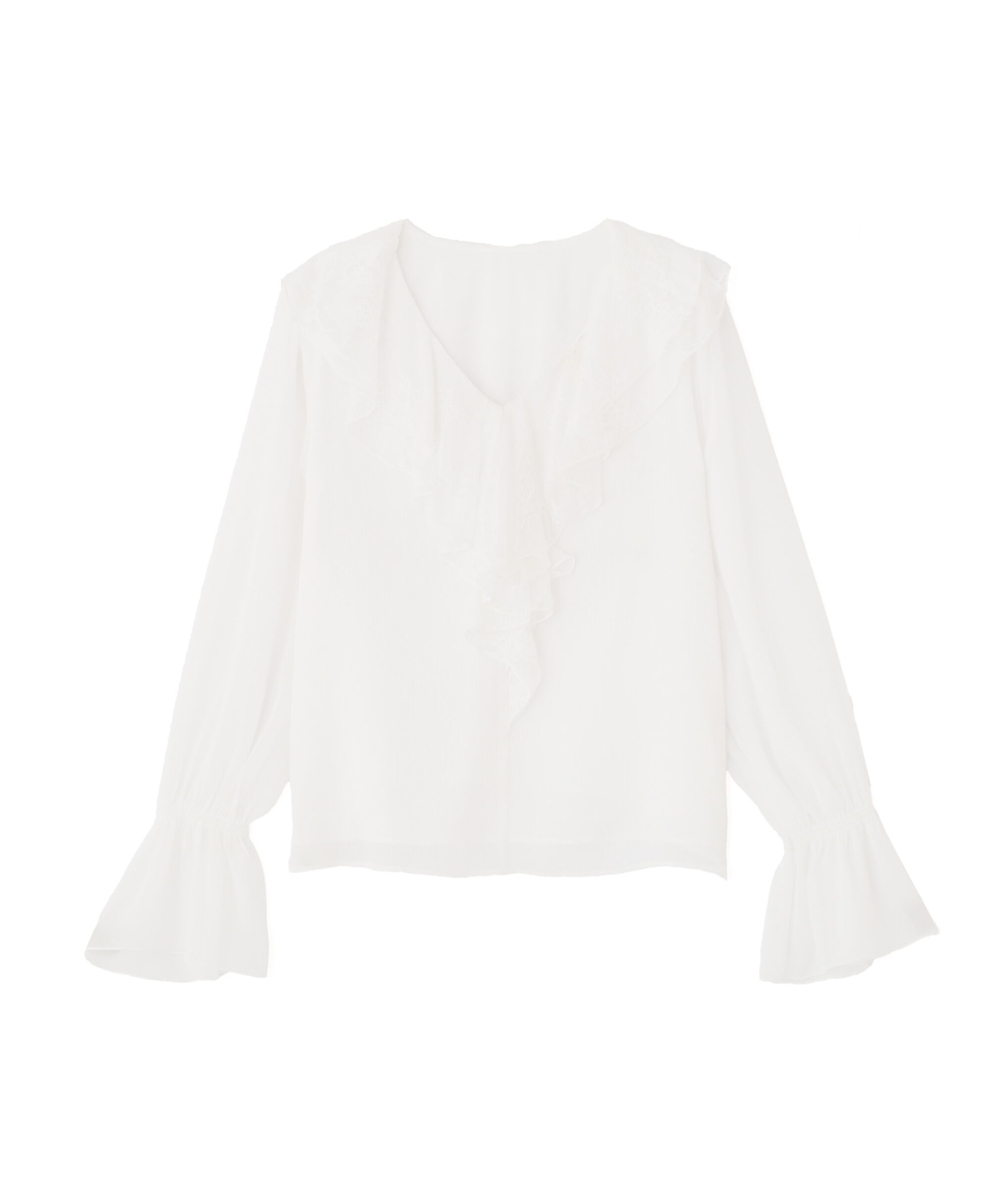 PROPORTION BODY DRESSING「レースフリル楊柳ブラウス」|シャツ・ブラウス|