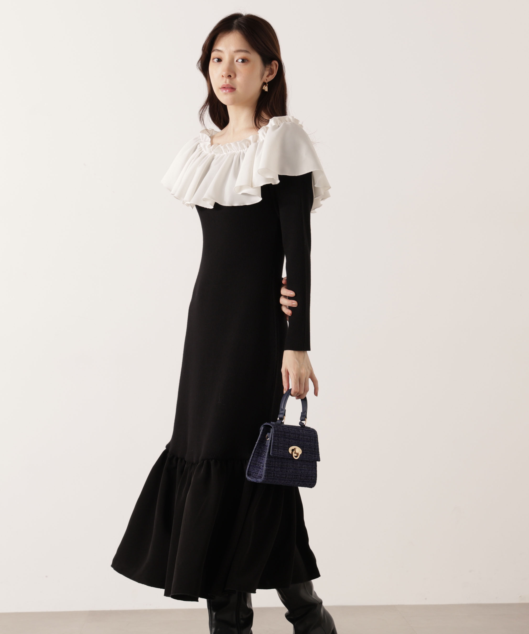 PROPORTION BODY DRESSING「2wayオフショルニットワンピース 25AW」|ワンピース|