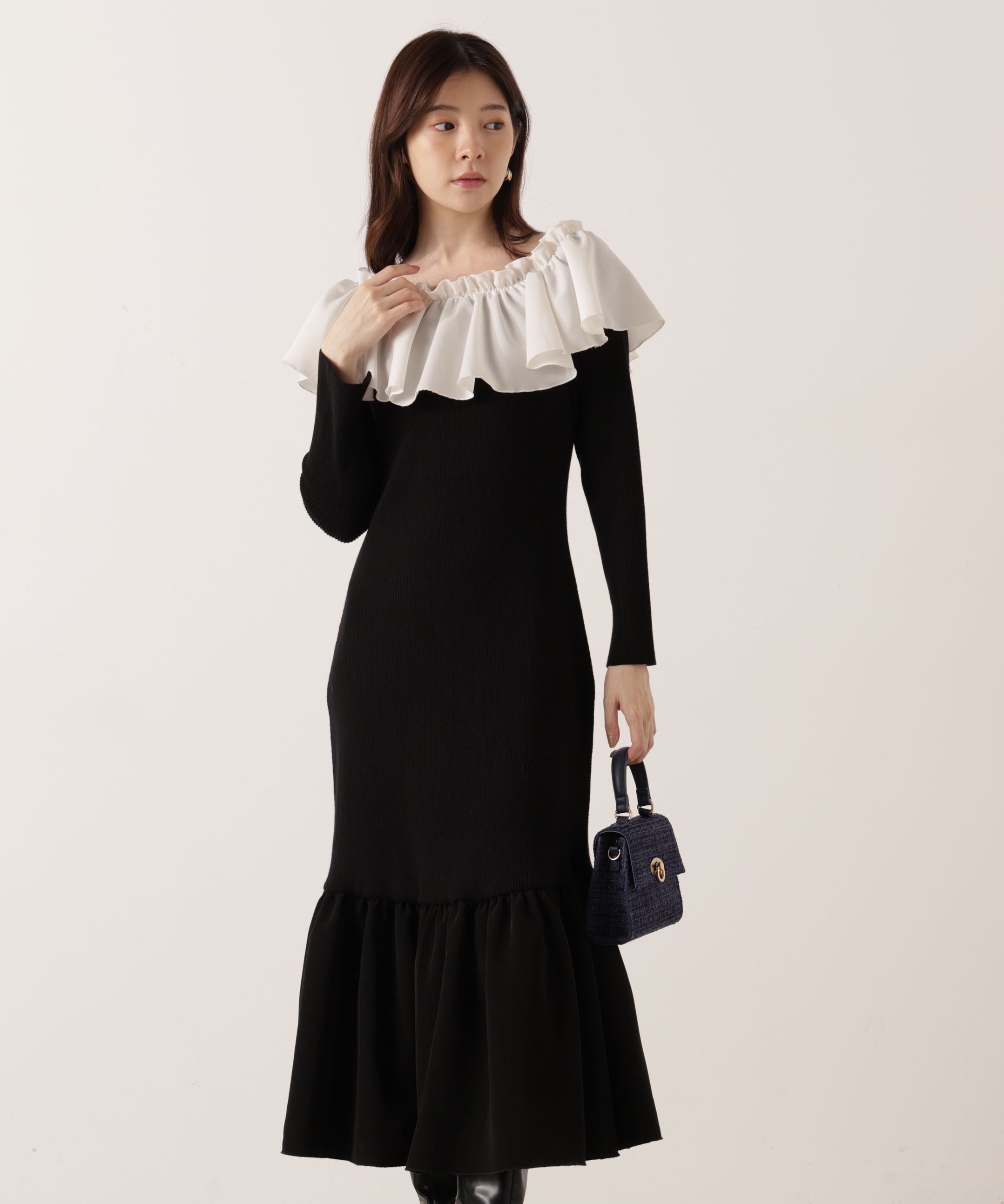 PROPORTION BODY DRESSING「2wayオフショルニットワンピース 25AW」|ワンピース|