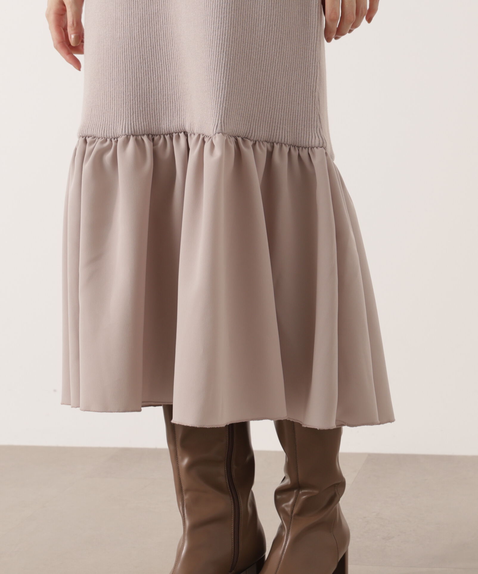 PROPORTION BODY DRESSING「2wayオフショルニットワンピース 25AW」|ワンピース|